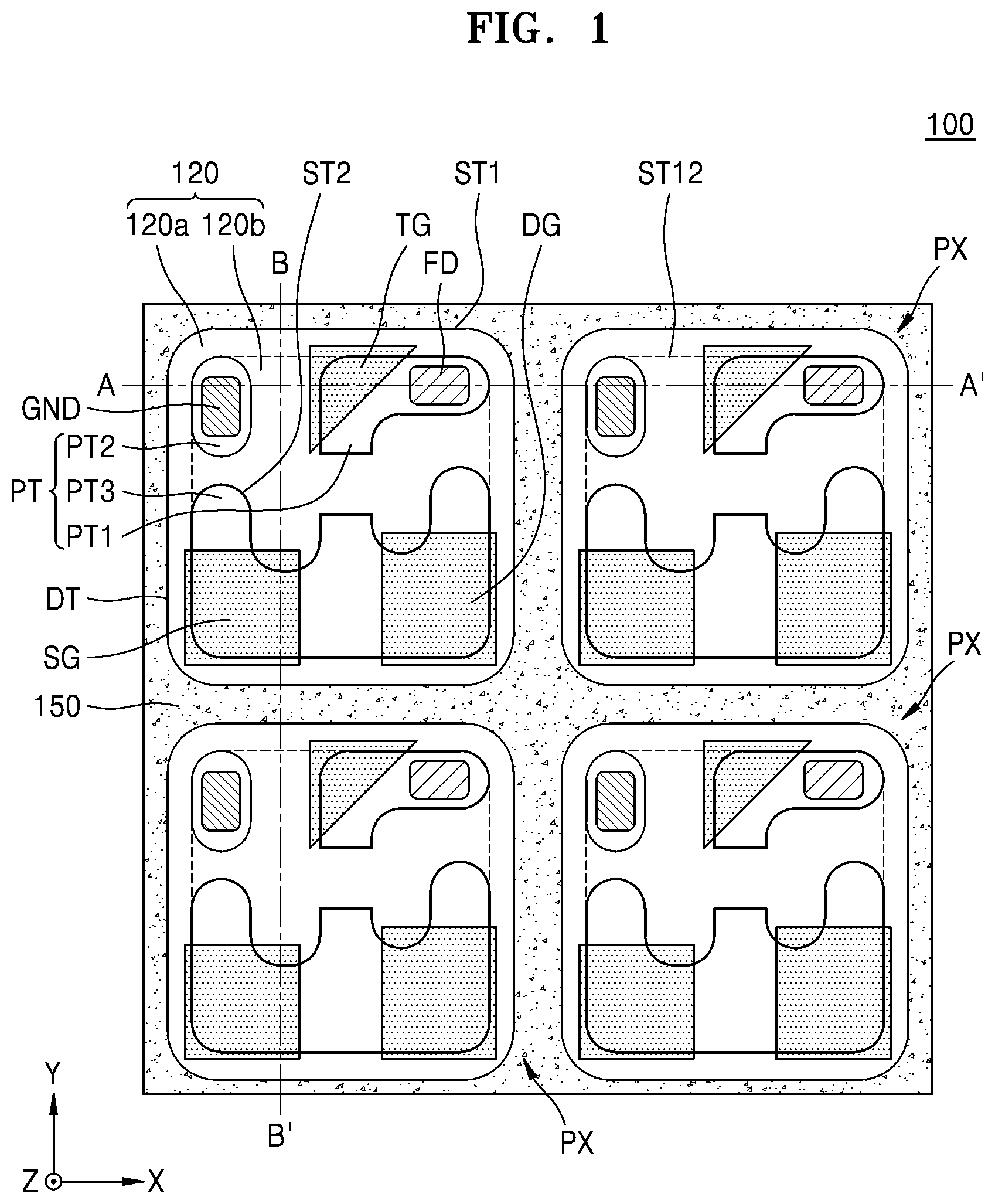 Patent US12615869 Figure 1 – Image sensor
