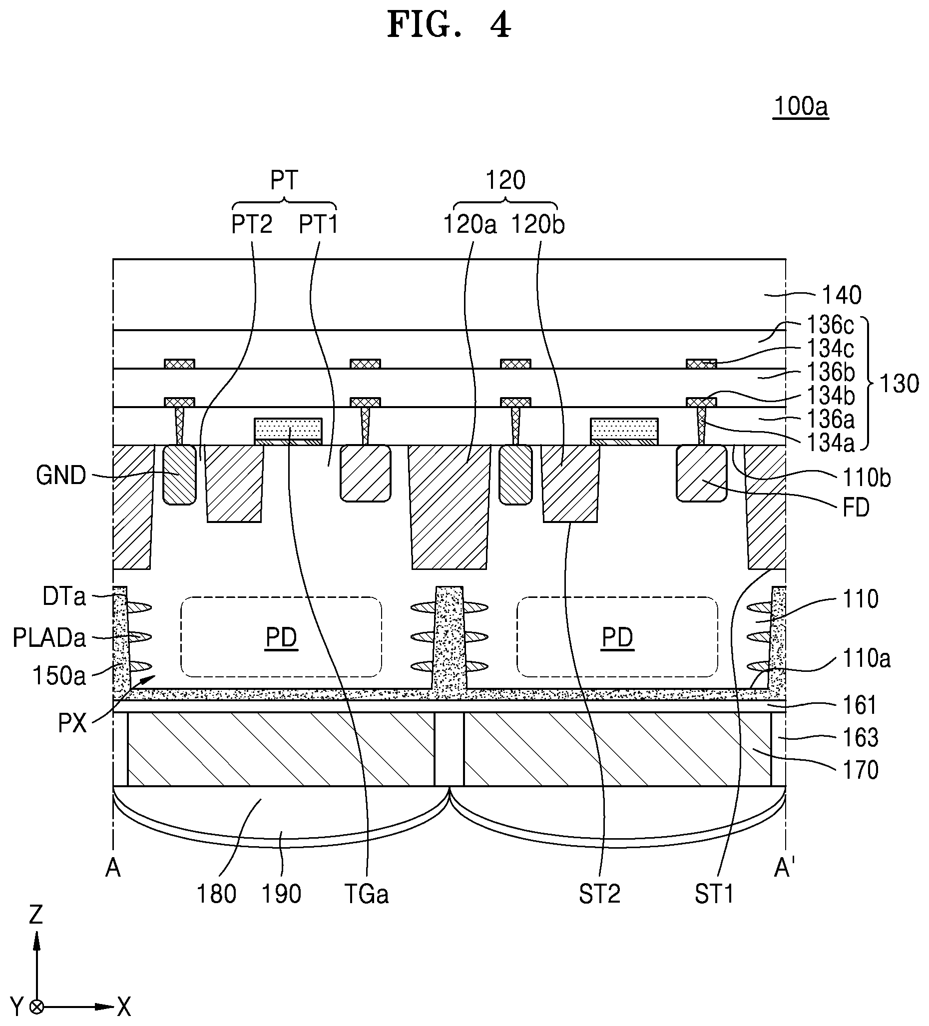 Patent US12615869 Figure 4 – Image sensor