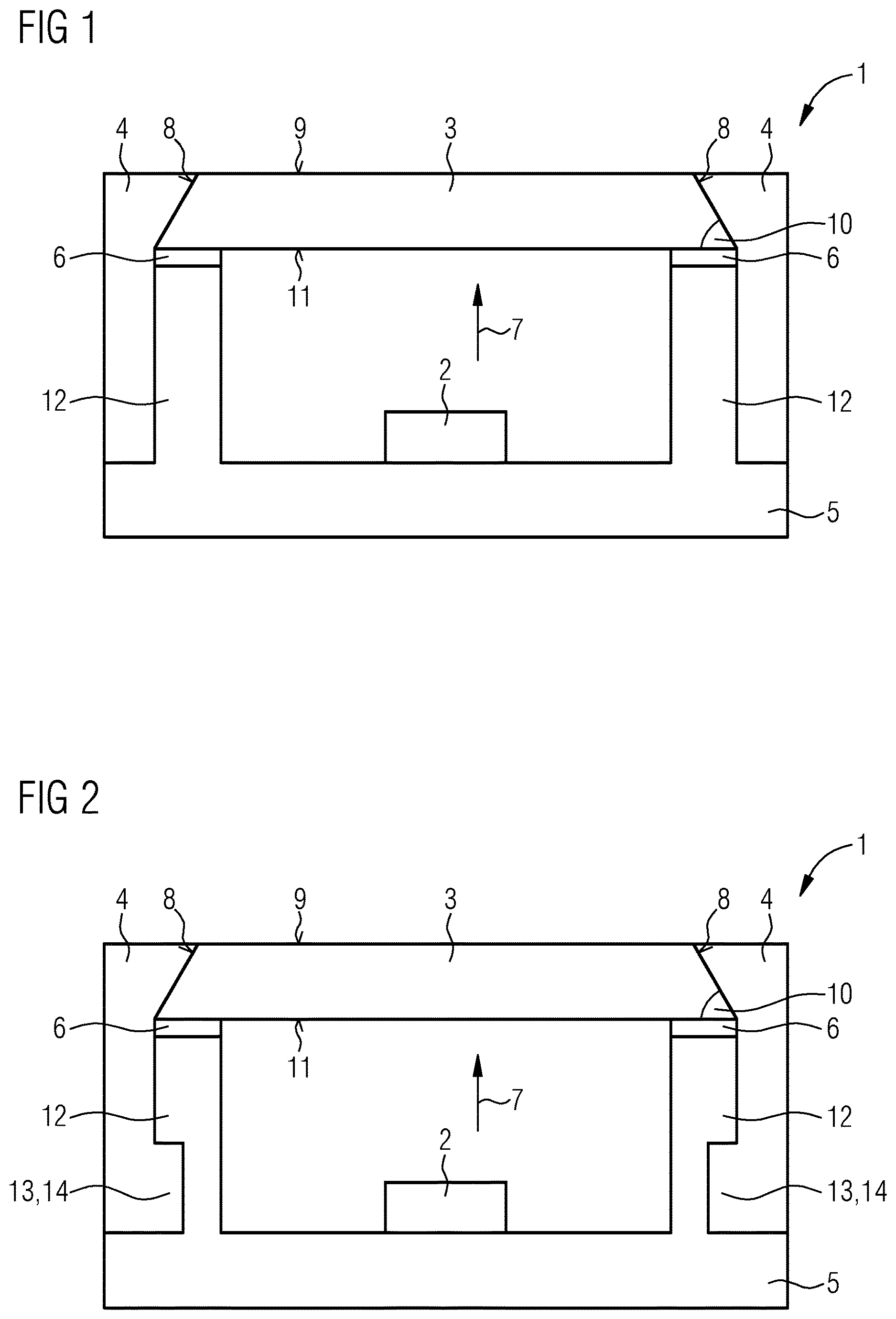 Patent US12615881 — Optoelectronic component including a potting frame — Figure 1