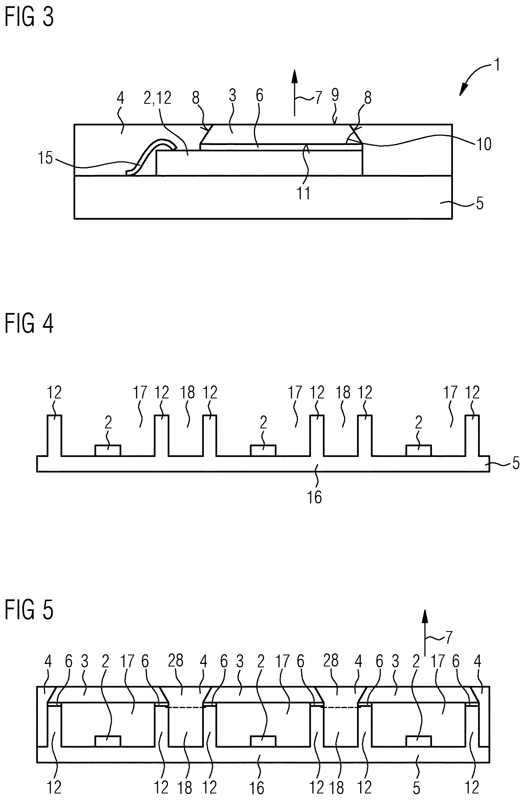 Patent US12615881 Figure 2 – Optoelectronic component including a potting frame