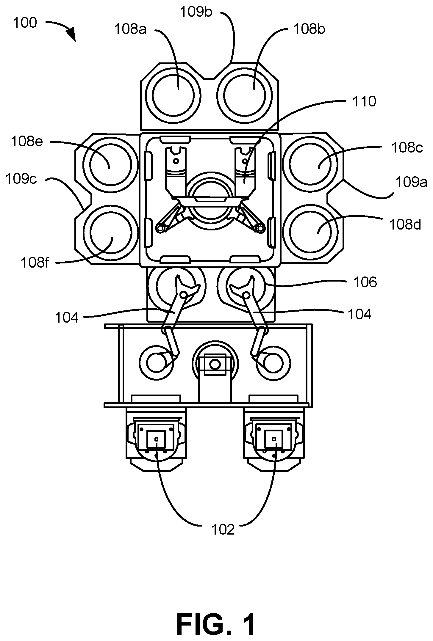 Patent US12615892 — High-density micro-LED arrays with reflective sidewalls — Figure 1