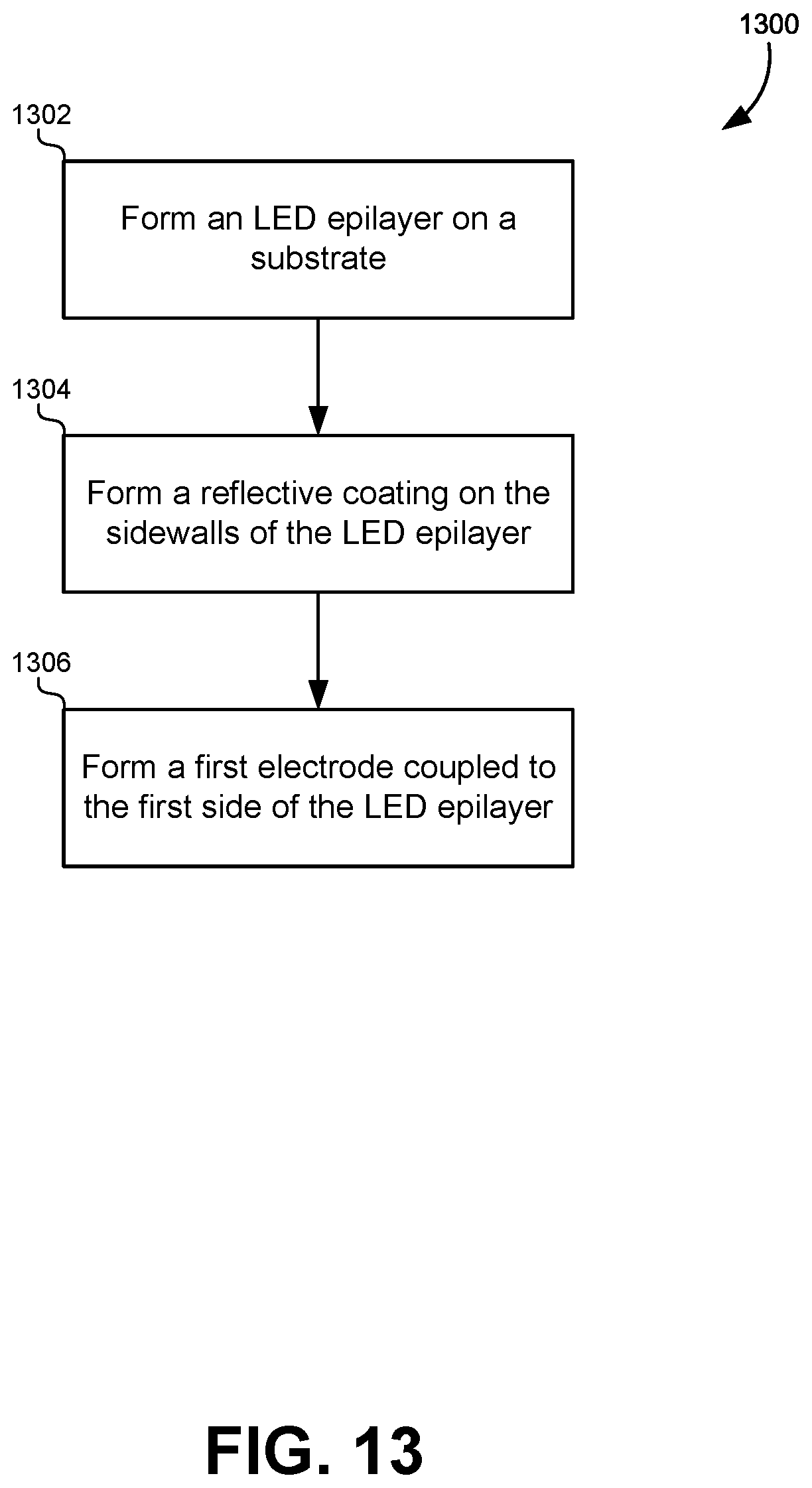 Patent US12615892 Figure 12 – High-density micro-LED arrays with reflective sidewalls