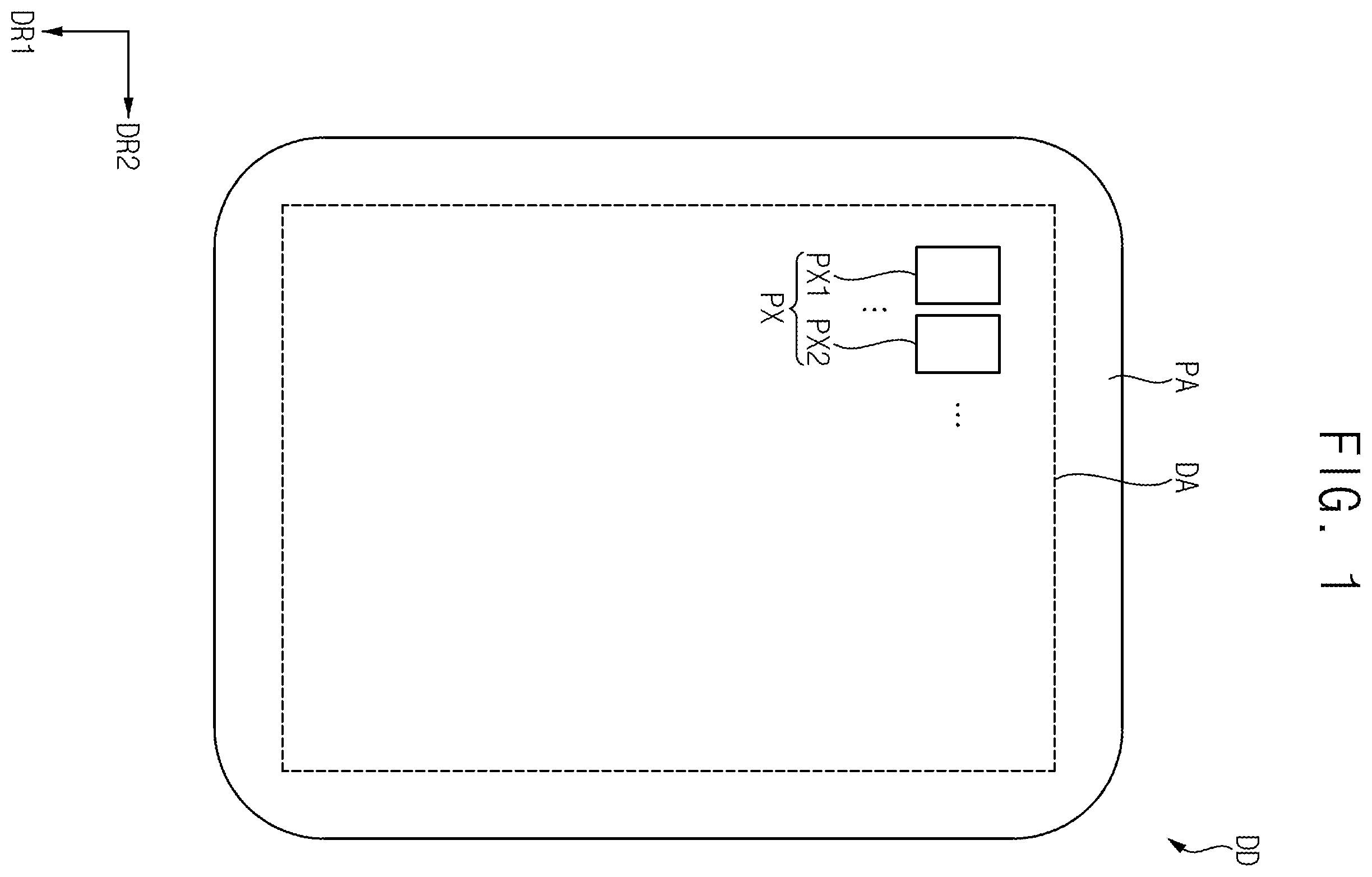 Patent US12615896 Figure 1 – Display device and method of manufacturing the same