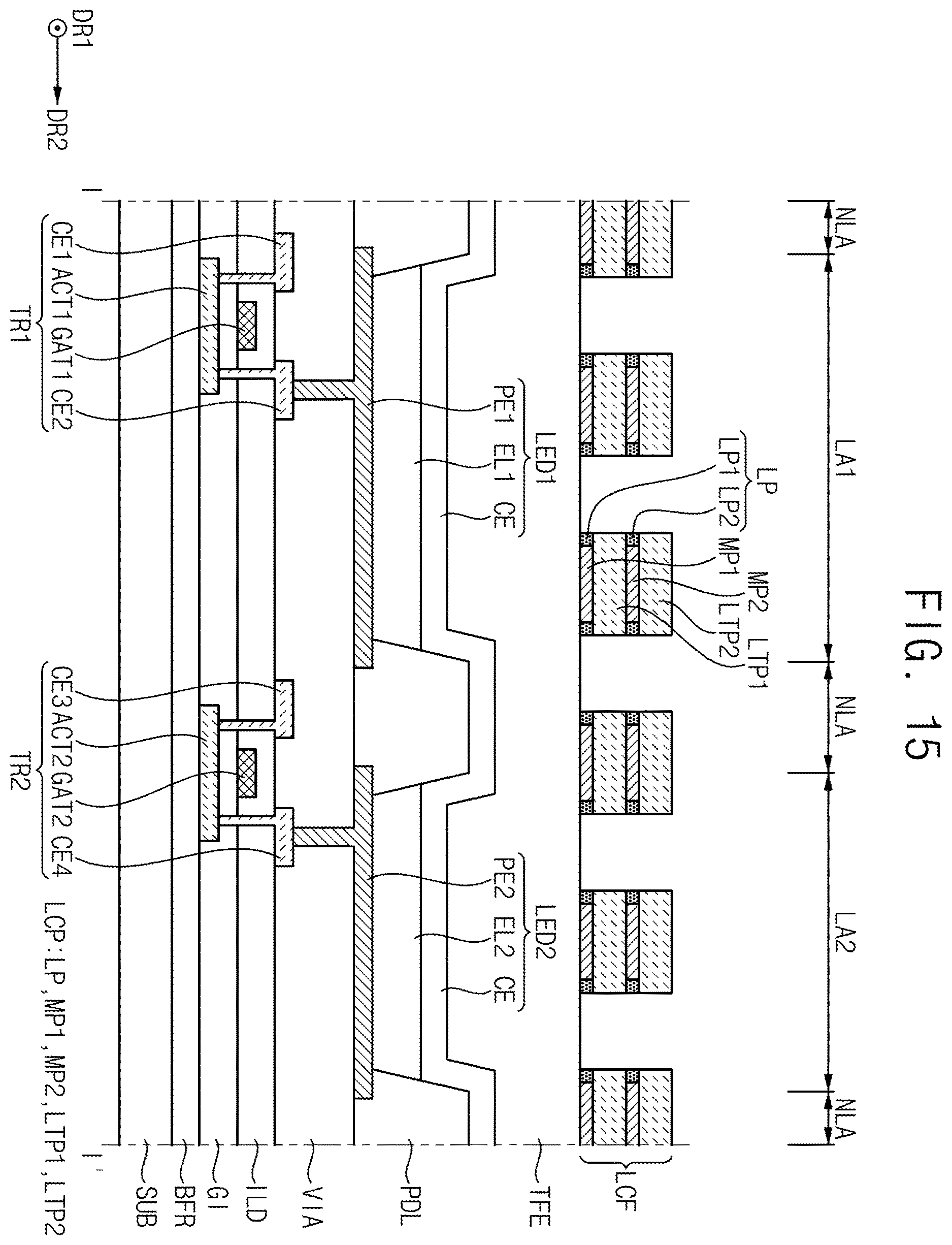Patent US12615896 Figure 10 – Display device and method of manufacturing the same