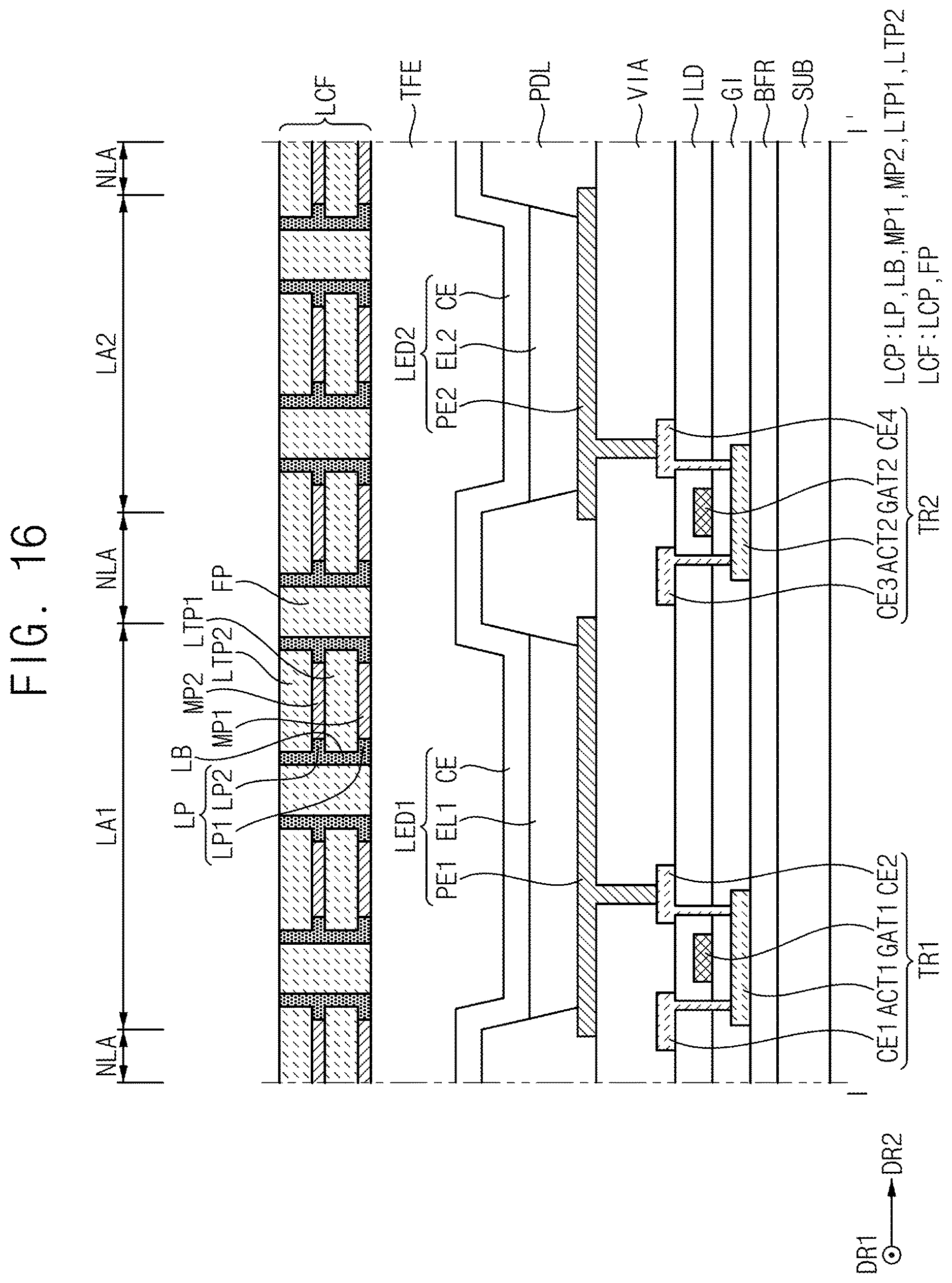 Patent US12615896 Figure 11 – Display device and method of manufacturing the same