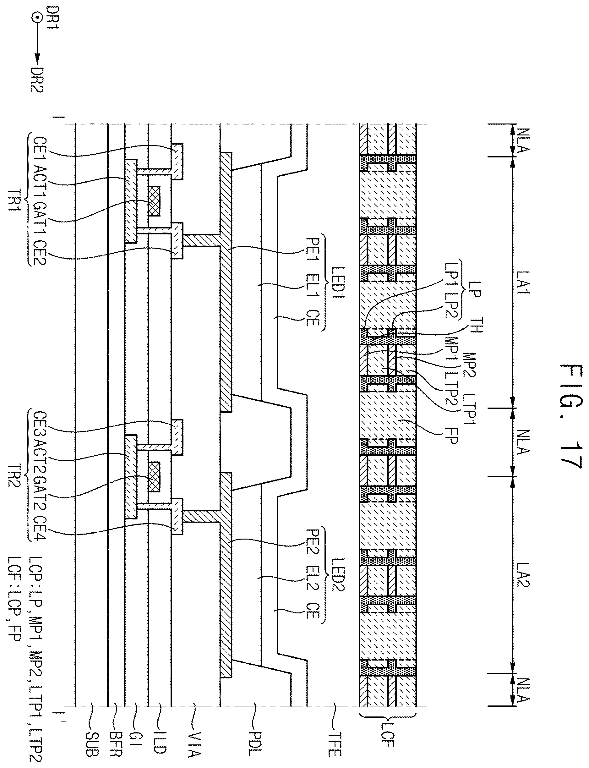 Patent US12615896 Figure 12 – Display device and method of manufacturing the same