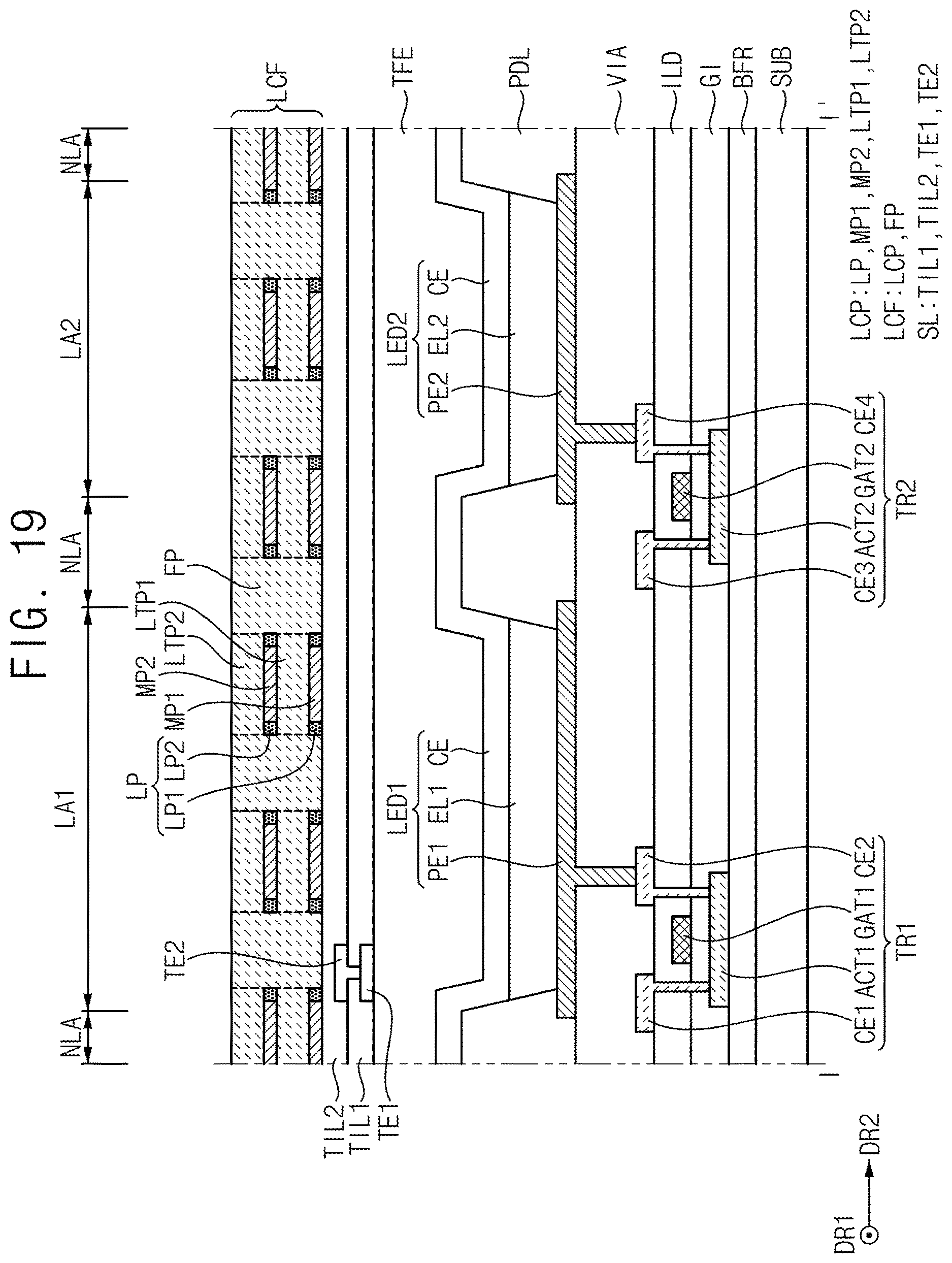 Patent US12615896 Figure 14 – Display device and method of manufacturing the same