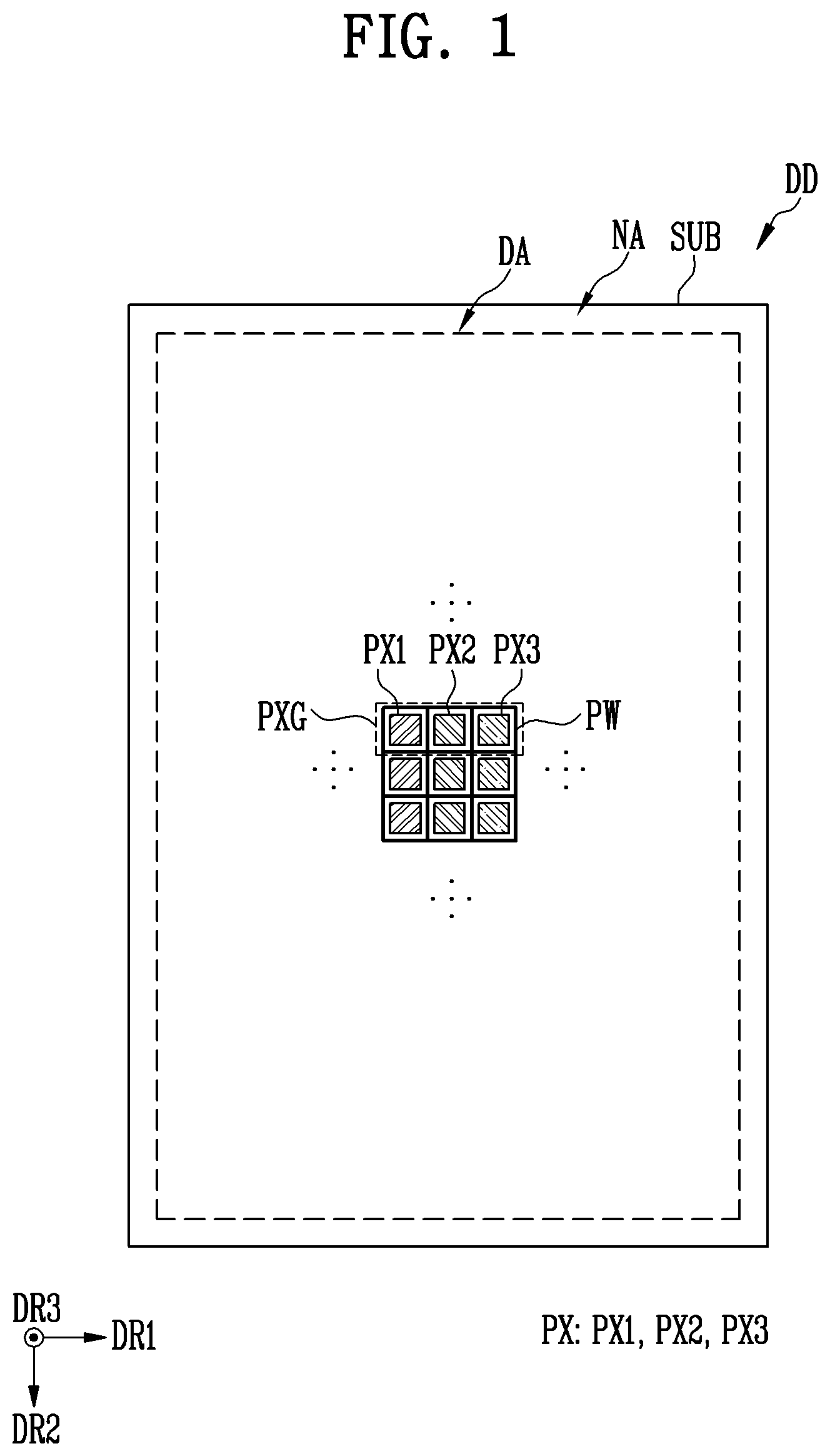 Patent US12615900 Figure 1 – Display device and method of manufacturing the same