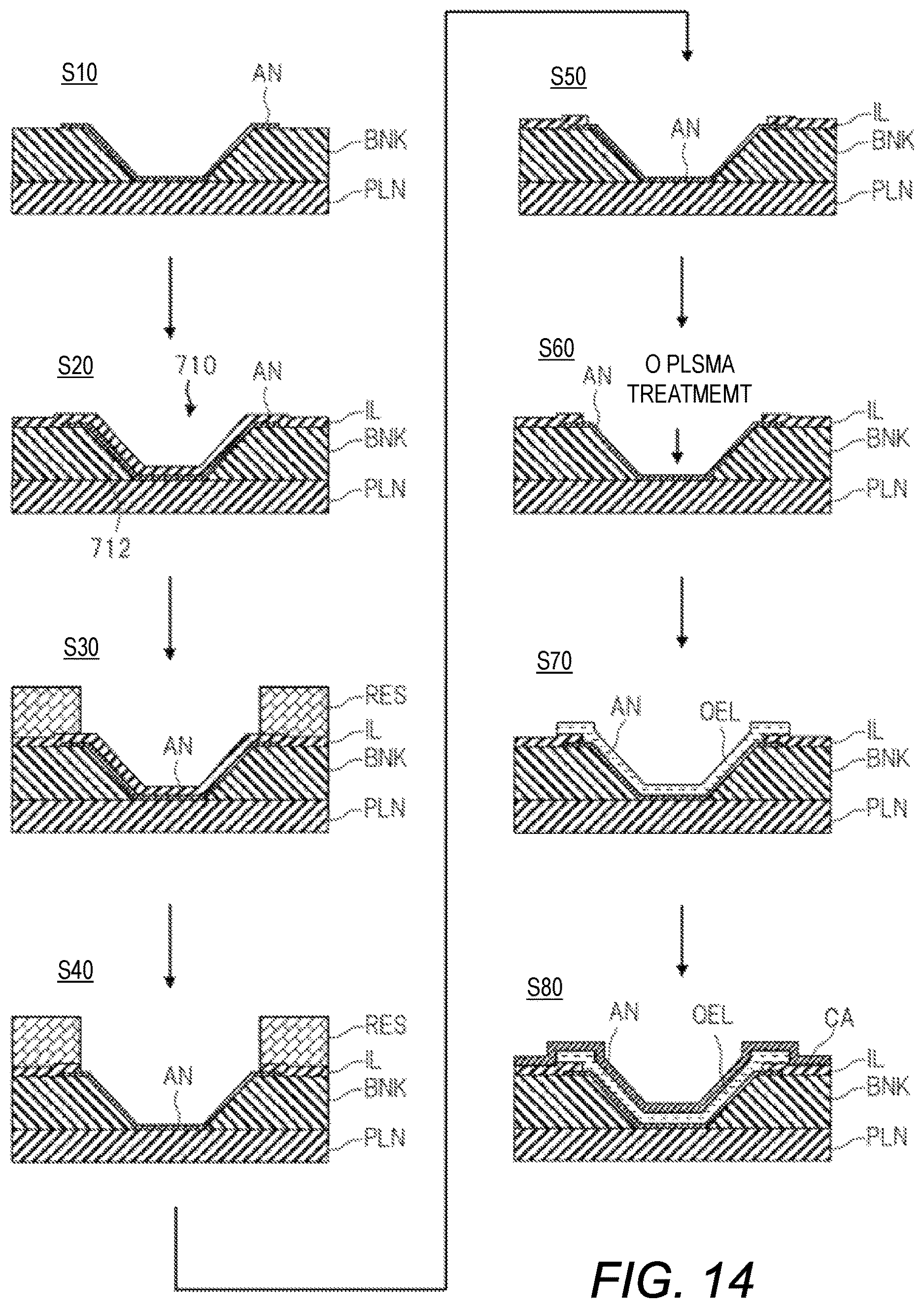 Patent US12615907 Figure 9 – Organic EL device, display apparatus, and method of manufacturing organic EL device