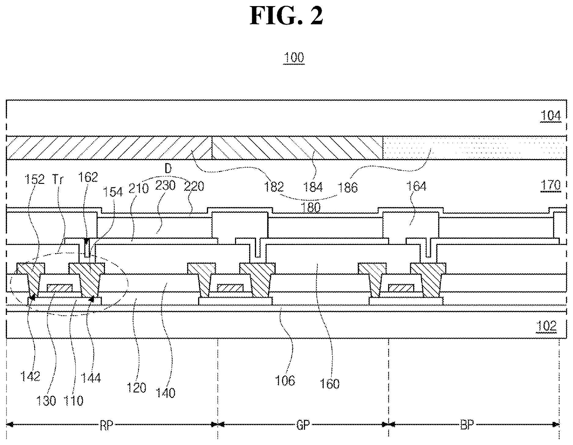 Patent US12615910 Figure 2 – Organic light emitting diode and organic light emitting device