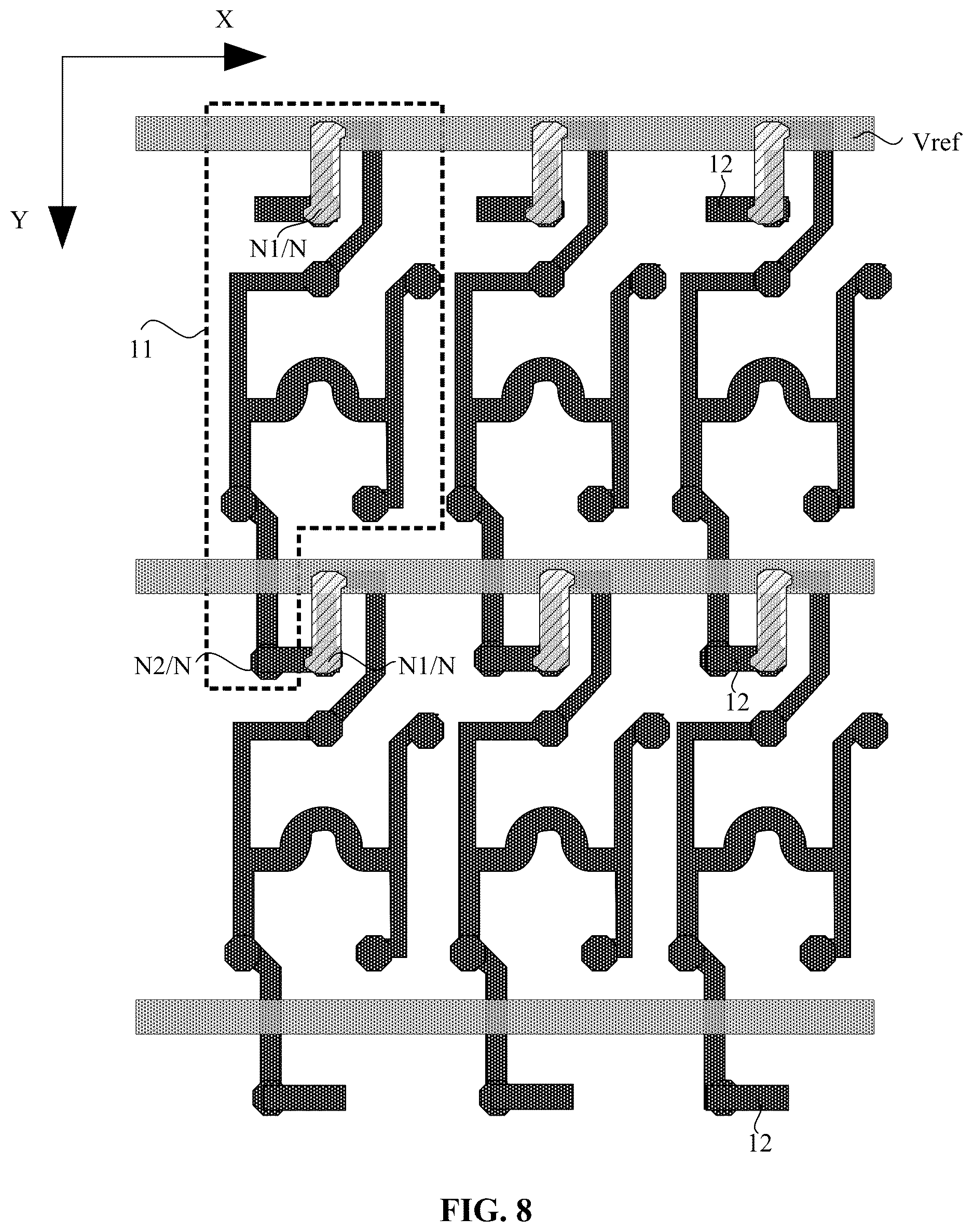 Patent US12615914 Figure 8 – Display panel and display device