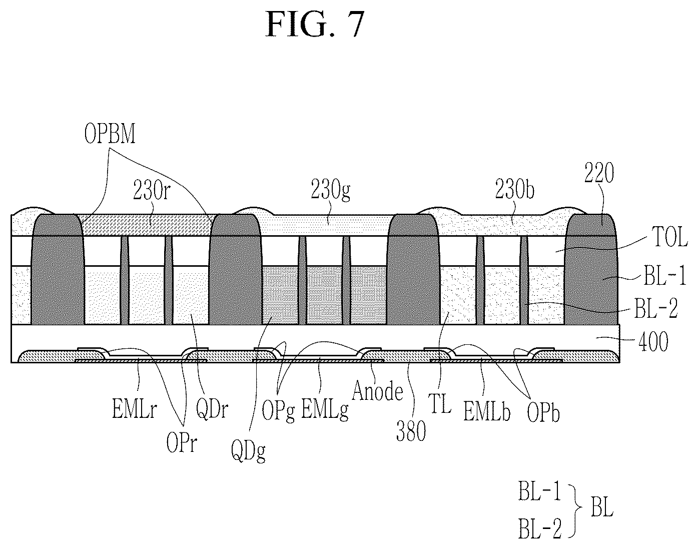 Patent US12615927 Figure 7 – Light emitting display device and vehicle including the same