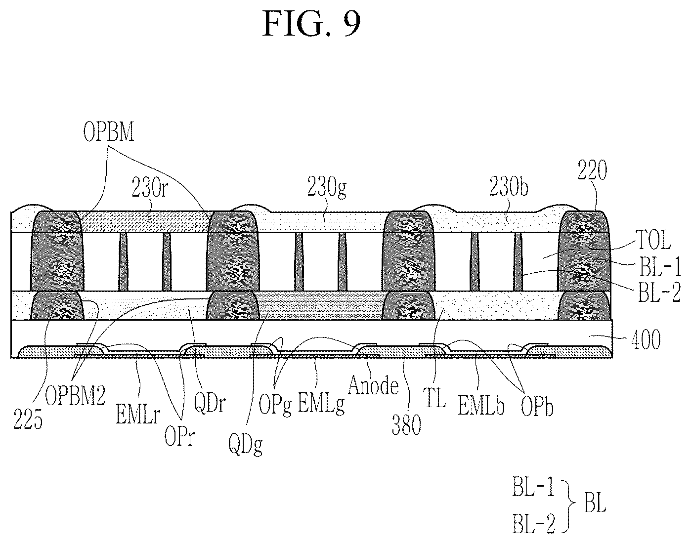 Patent US12615927 Figure 9 – Light emitting display device and vehicle including the same