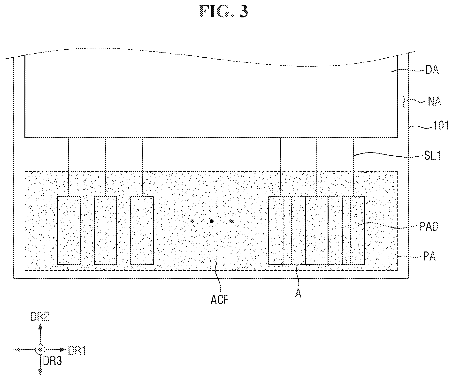 Patent US12615931 Figure 3 – Anisotropic conductive film and display device including same