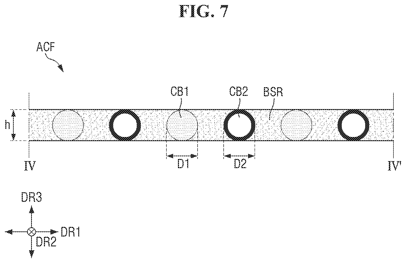 Patent US12615931 Figure 7 – Anisotropic conductive film and display device including same