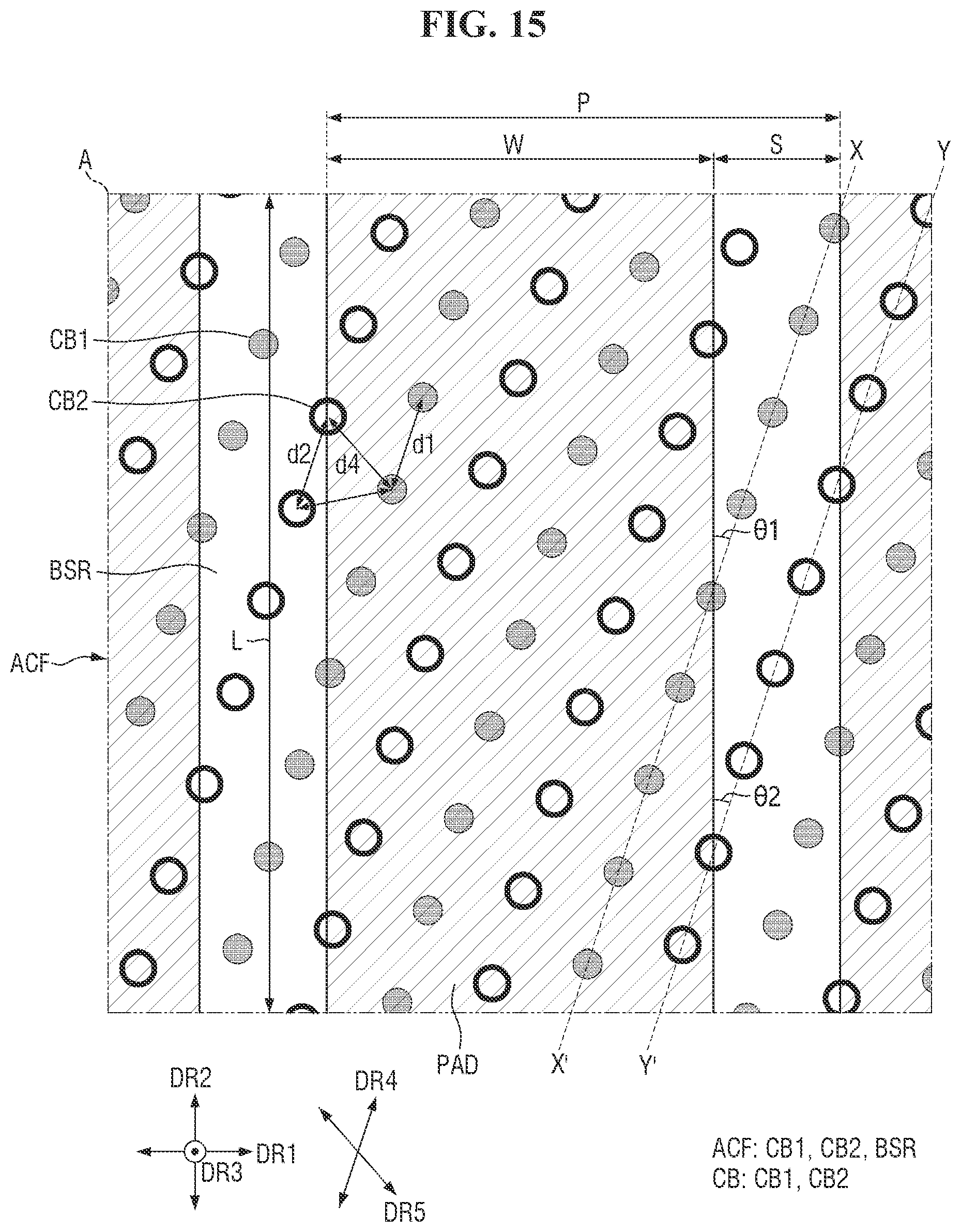 Patent US12615931 Figure 15 – Anisotropic conductive film and display device including same