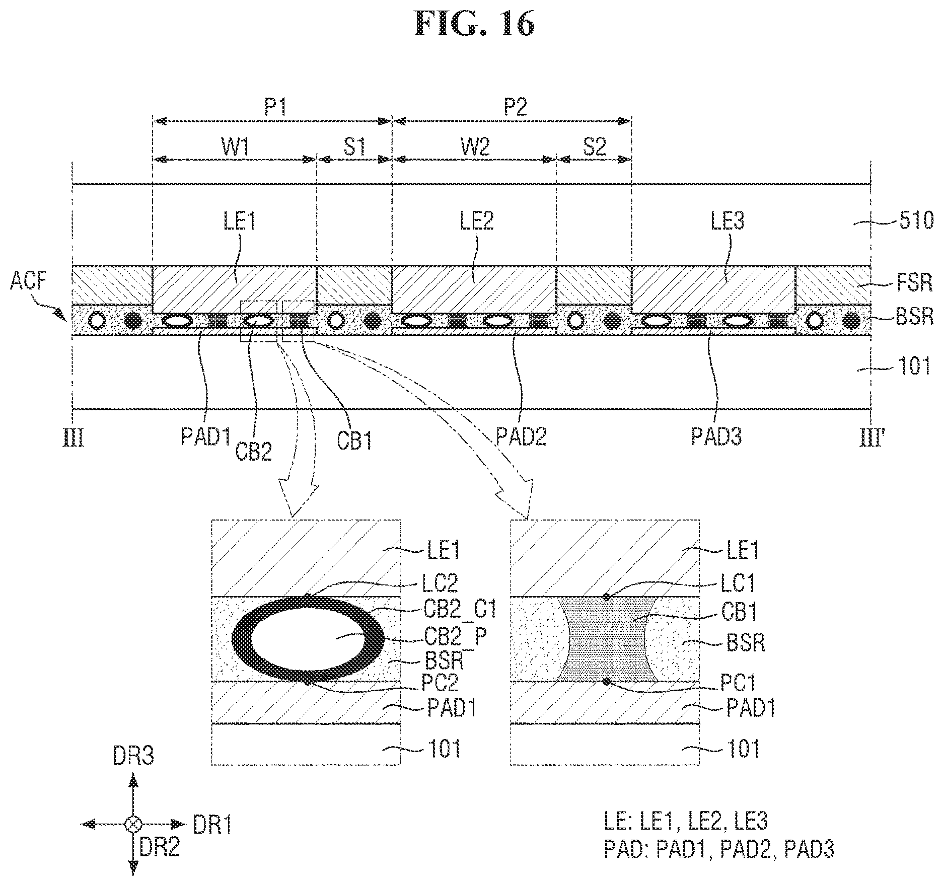 Patent US12615931 Figure 16 – Anisotropic conductive film and display device including same