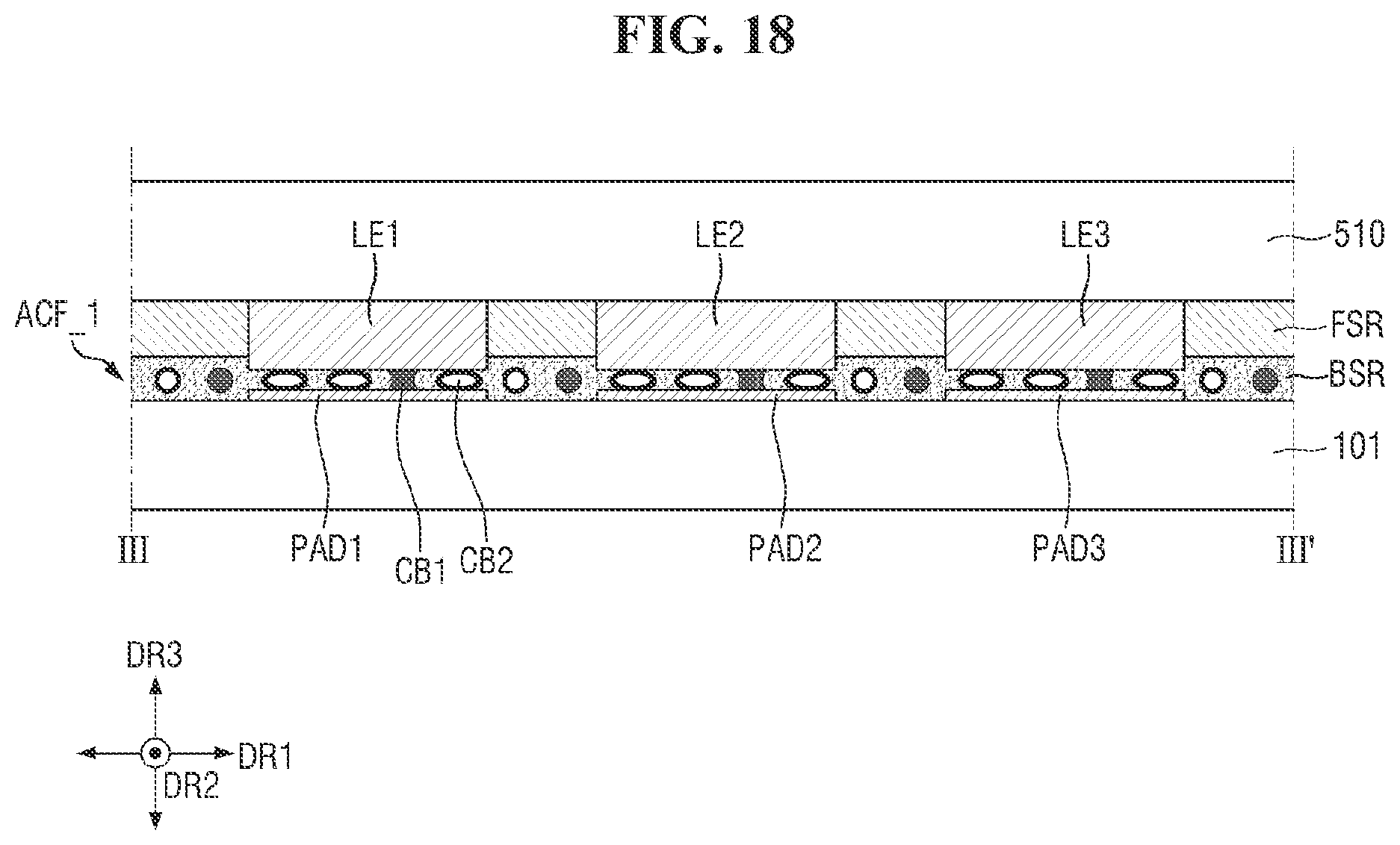 Patent US12615931 Figure 18 – Anisotropic conductive film and display device including same