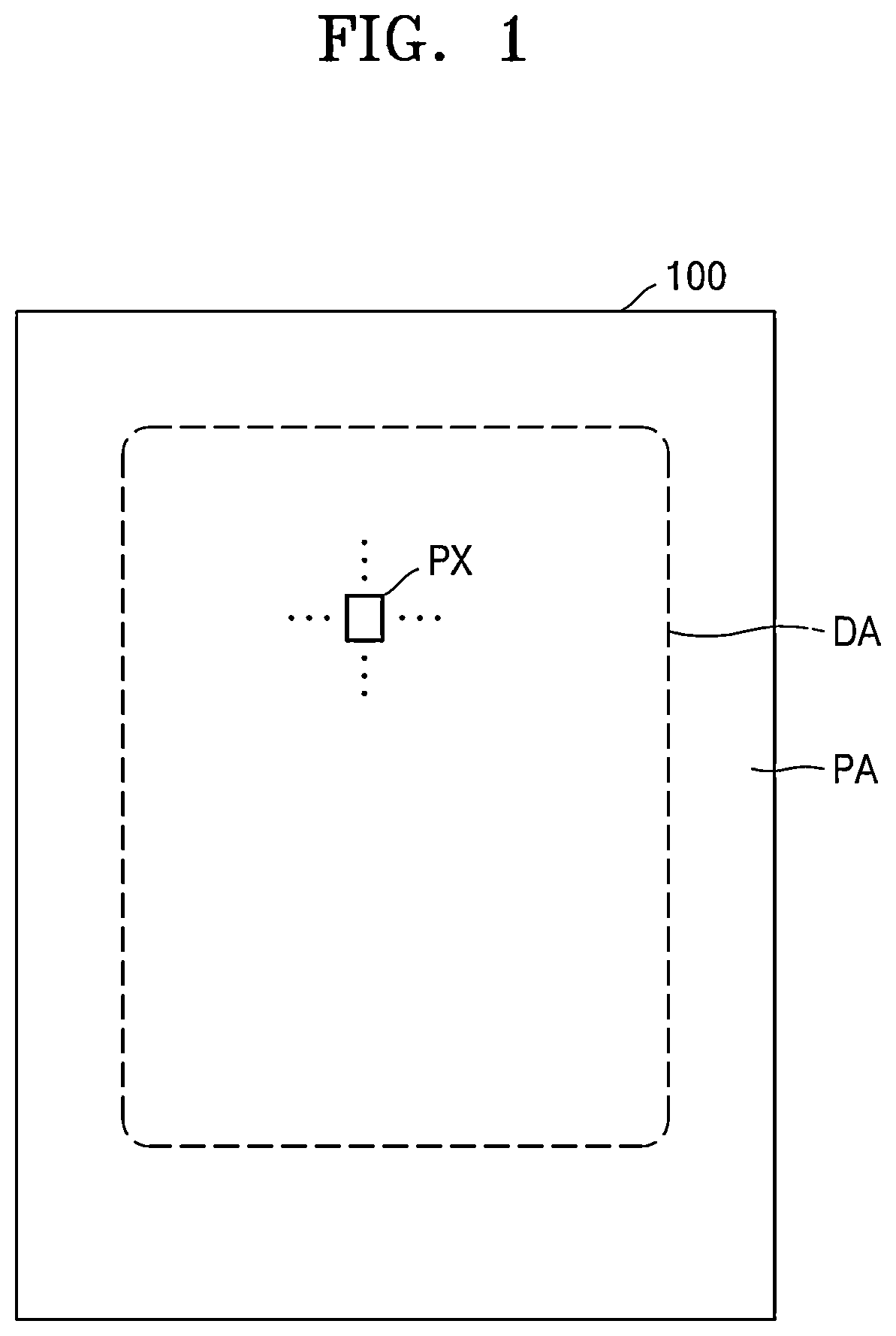 Patent US12615936 Figure 1 – Display device including a common power supply line disposed in a peripheral area and overlapping a fan-out part