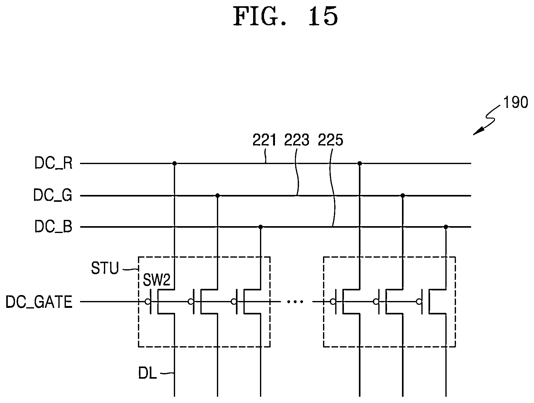 Patent US12615936 Figure 15 – Display device including a common power supply line disposed in a peripheral area and overlapping a fan-out part