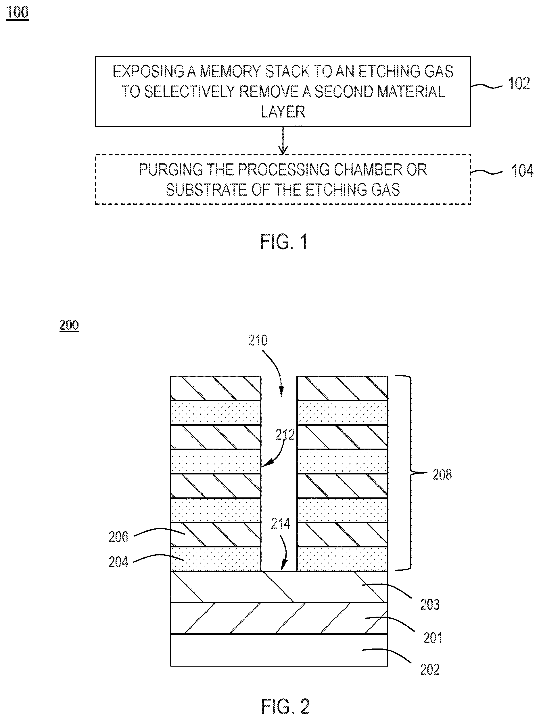 Patent US12615982 Figure 1 – Selective thermal dry etch of memory devices using phosphoric acid derivatives