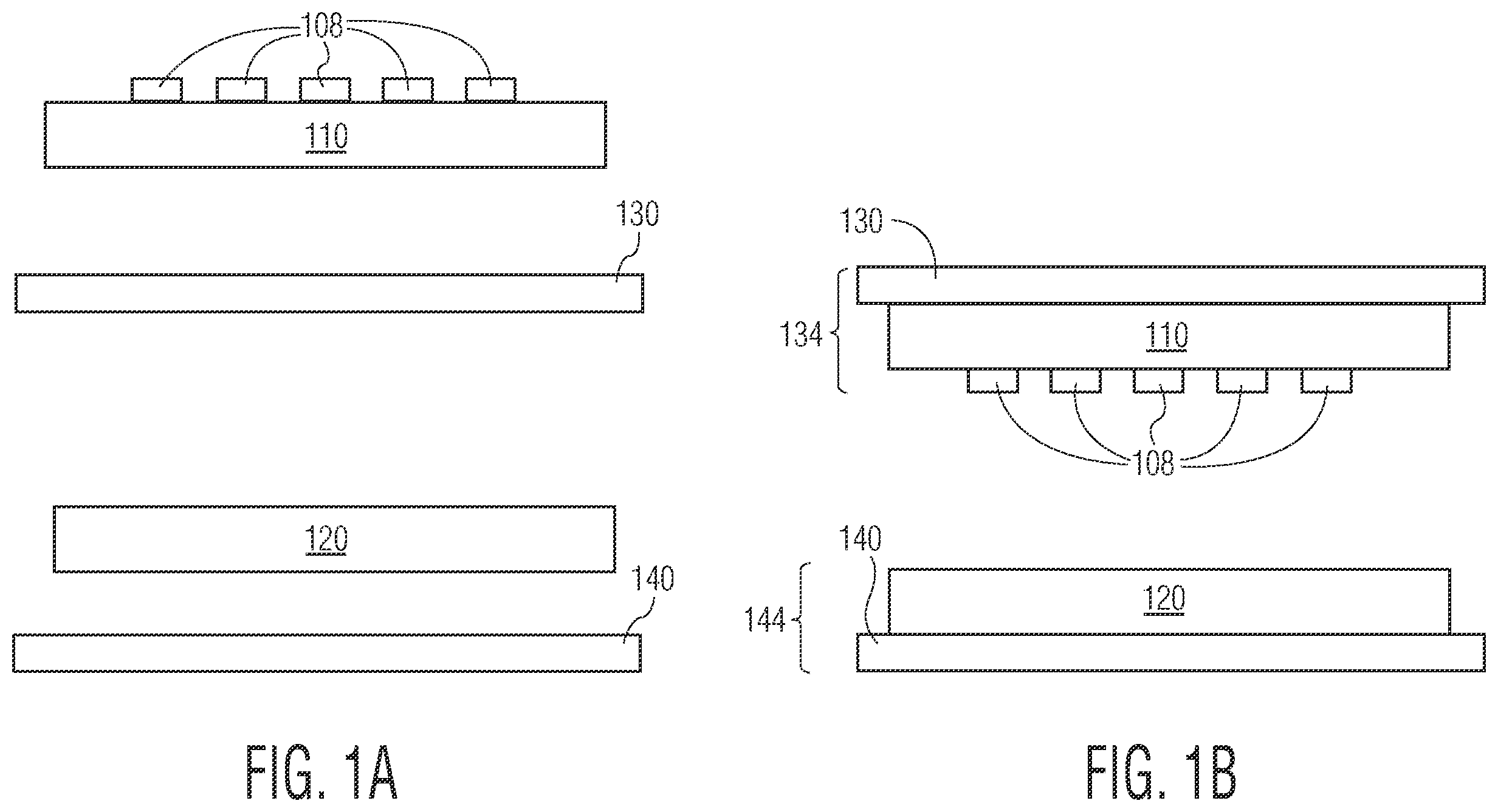 Patent US12615991 Figure 1 – Reusable die catch materials, reusable die release materials, related die transfer systems, and methods of using the same