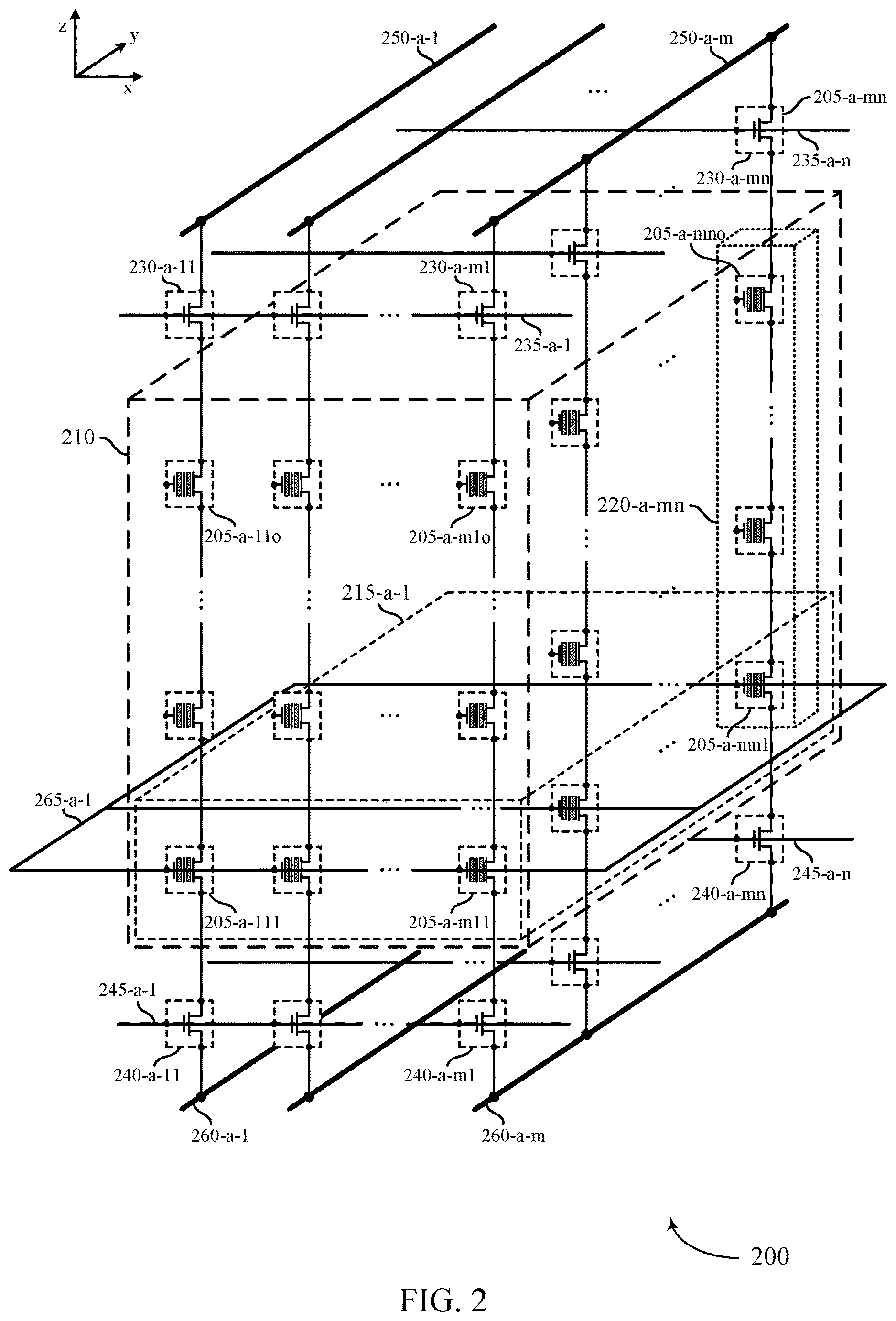 Patent US12616007 Figure 2 – Isolation regions within a memory die