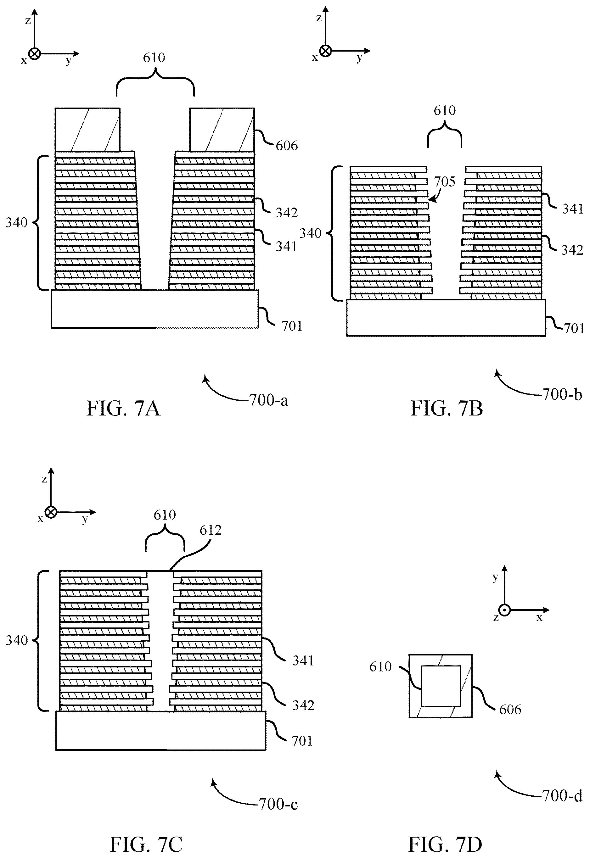 Patent US12616007 Figure 7 – Isolation regions within a memory die