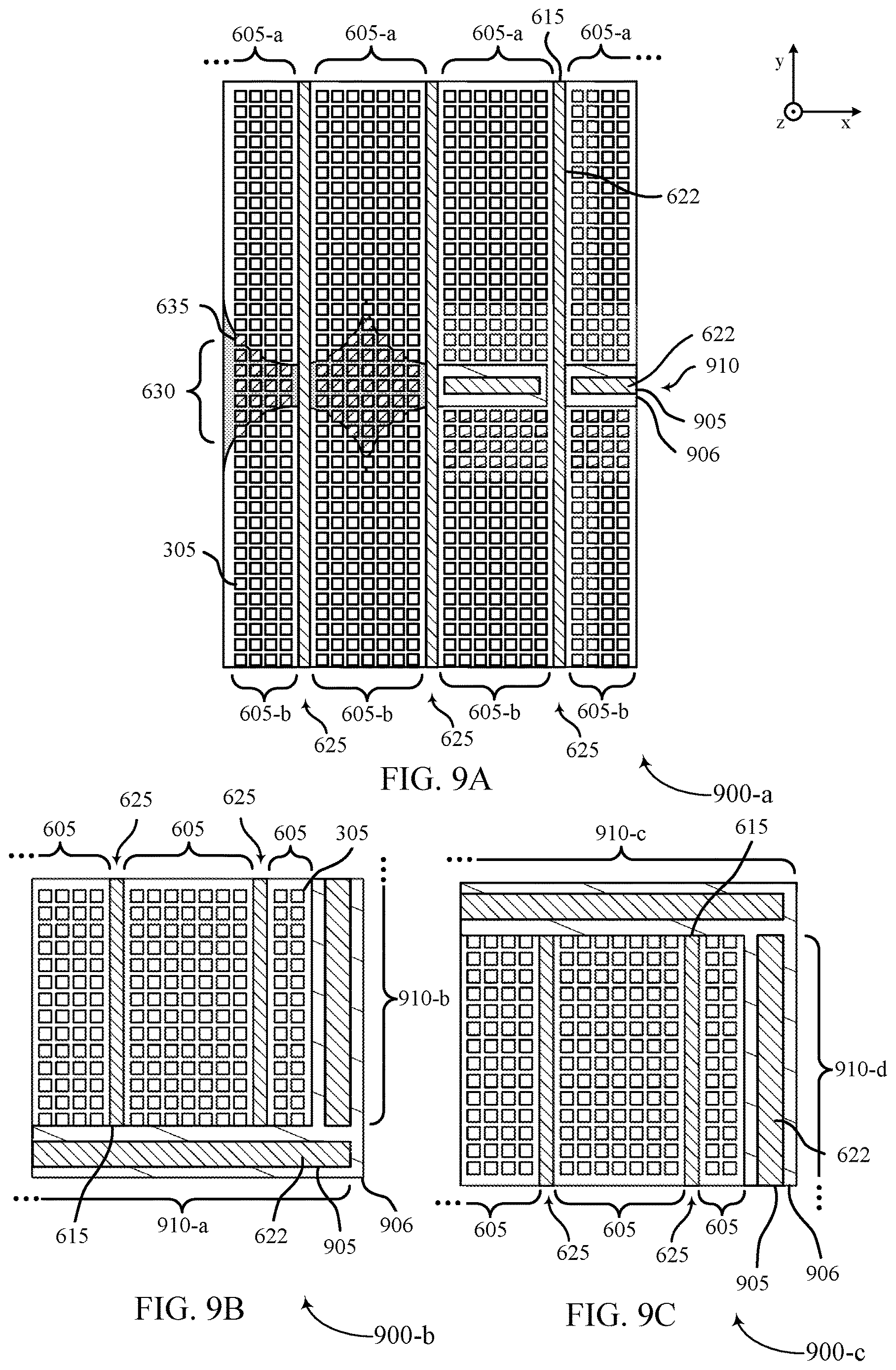 Patent US12616007 Figure 9 – Isolation regions within a memory die