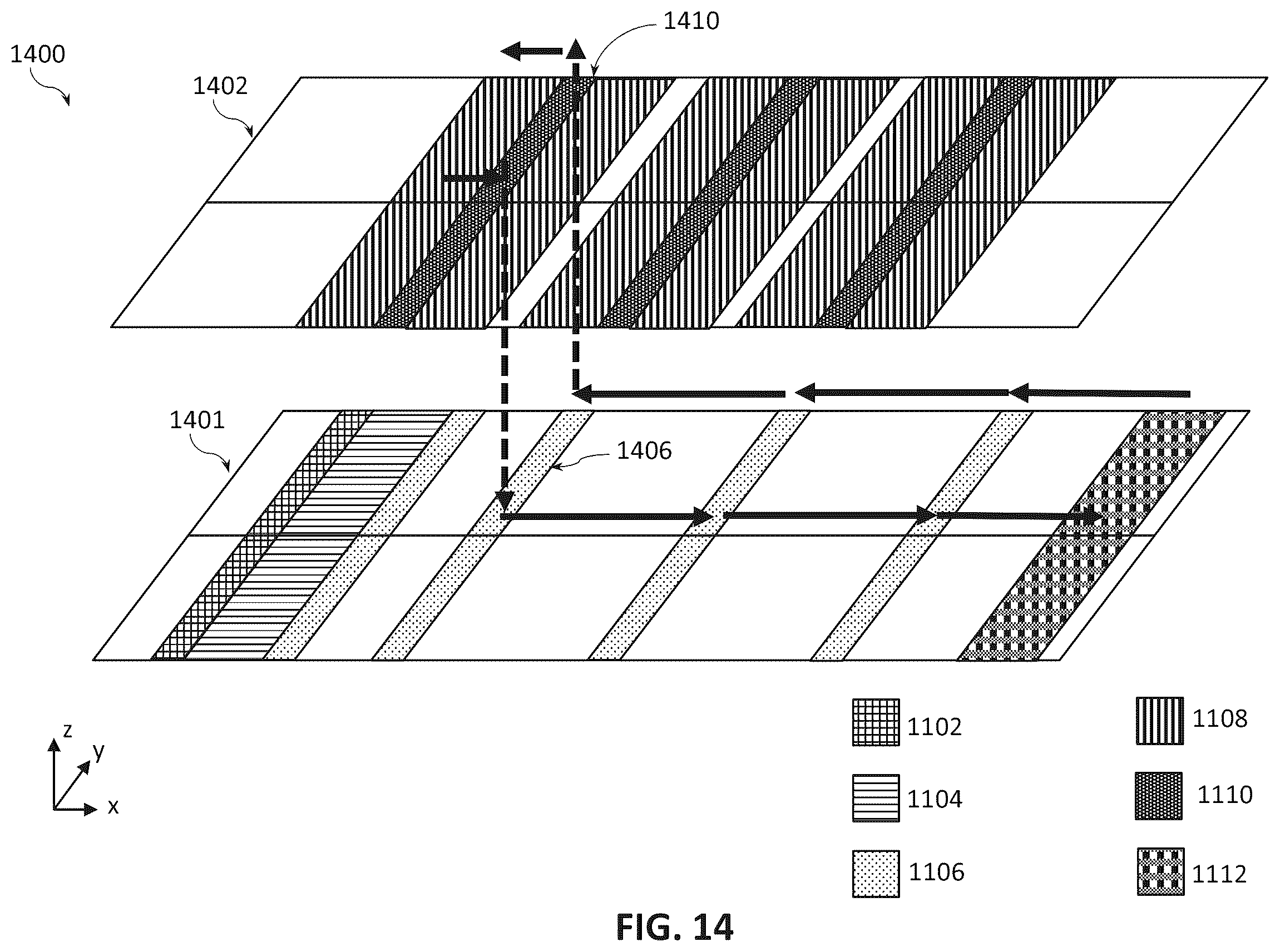 Patent US12616012 Figure 15 – Stacked random access memory devices with multilayer continuous vias