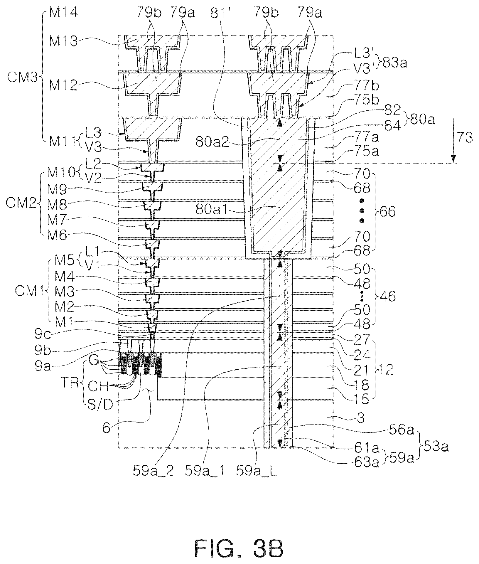 Patent US12616014 Figure 5 – Semiconductor device including a through electrode contacting a backside conductive pattern and a frontside conductive pattern and a semiconductor package including the same