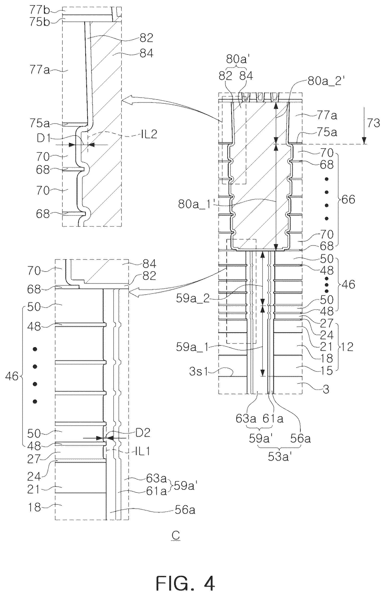 Patent US12616014 Figure 6 – Semiconductor device including a through electrode contacting a backside conductive pattern and a frontside conductive pattern and a semiconductor package including the same