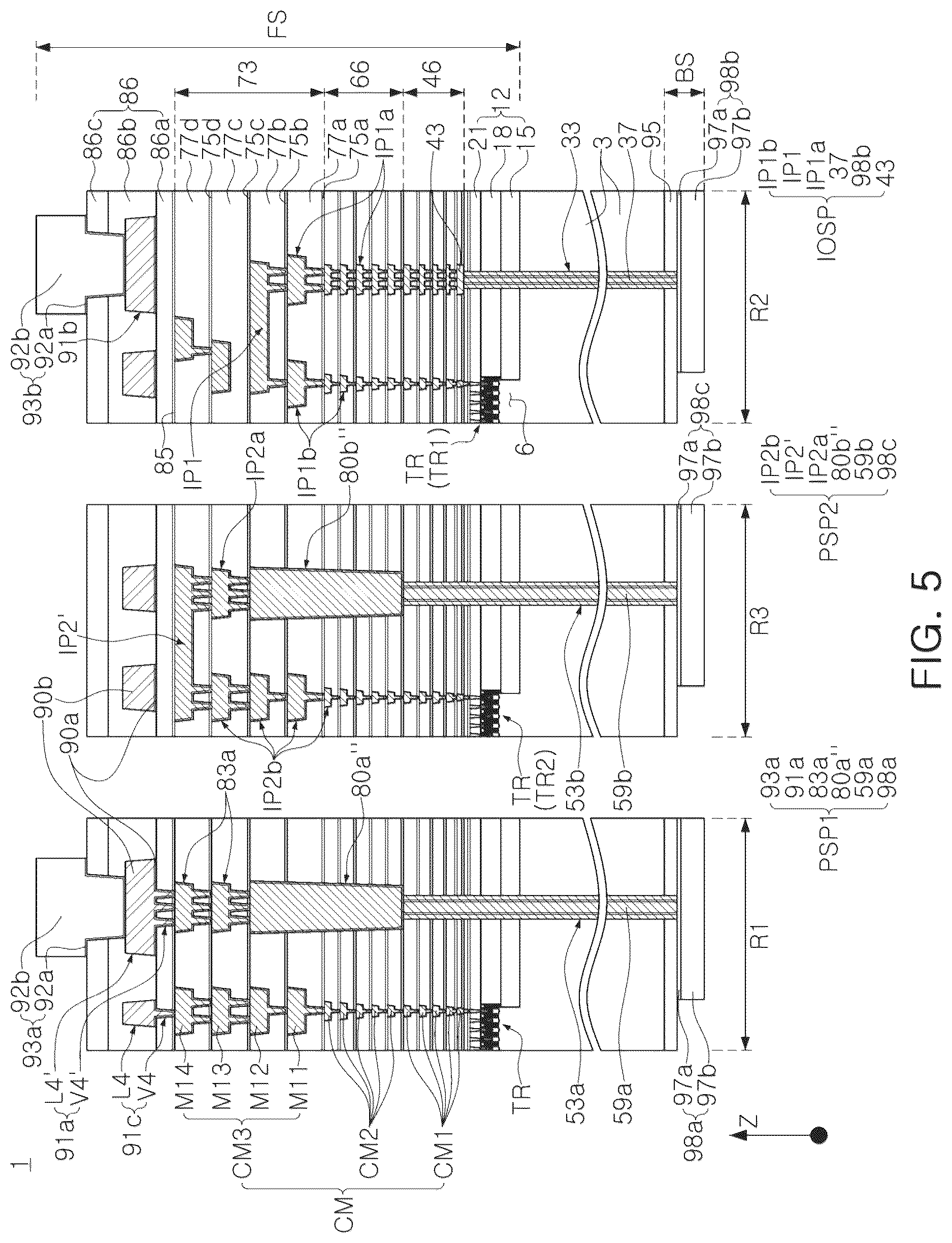 Patent US12616014 Figure 7 – Semiconductor device including a through electrode contacting a backside conductive pattern and a frontside conductive pattern and a semiconductor package including the same