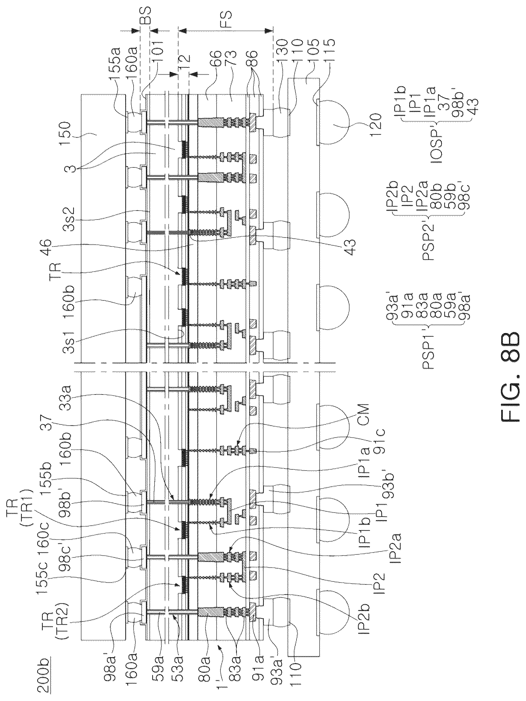 Patent US12616014 Figure 11 – Semiconductor device including a through electrode contacting a backside conductive pattern and a frontside conductive pattern and a semiconductor package including the same