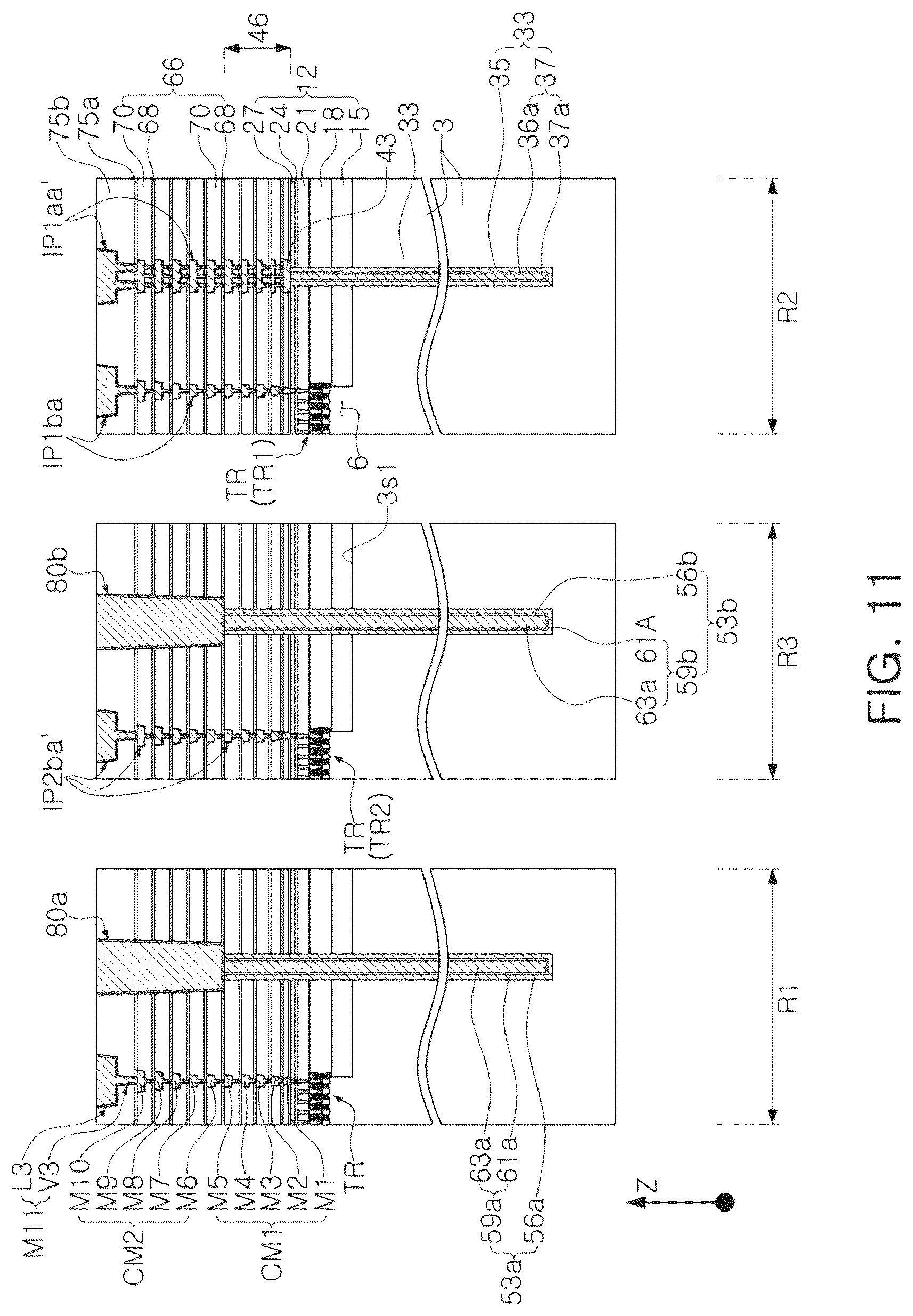 Patent US12616014 Figure 14 – Semiconductor device including a through electrode contacting a backside conductive pattern and a frontside conductive pattern and a semiconductor package including the same