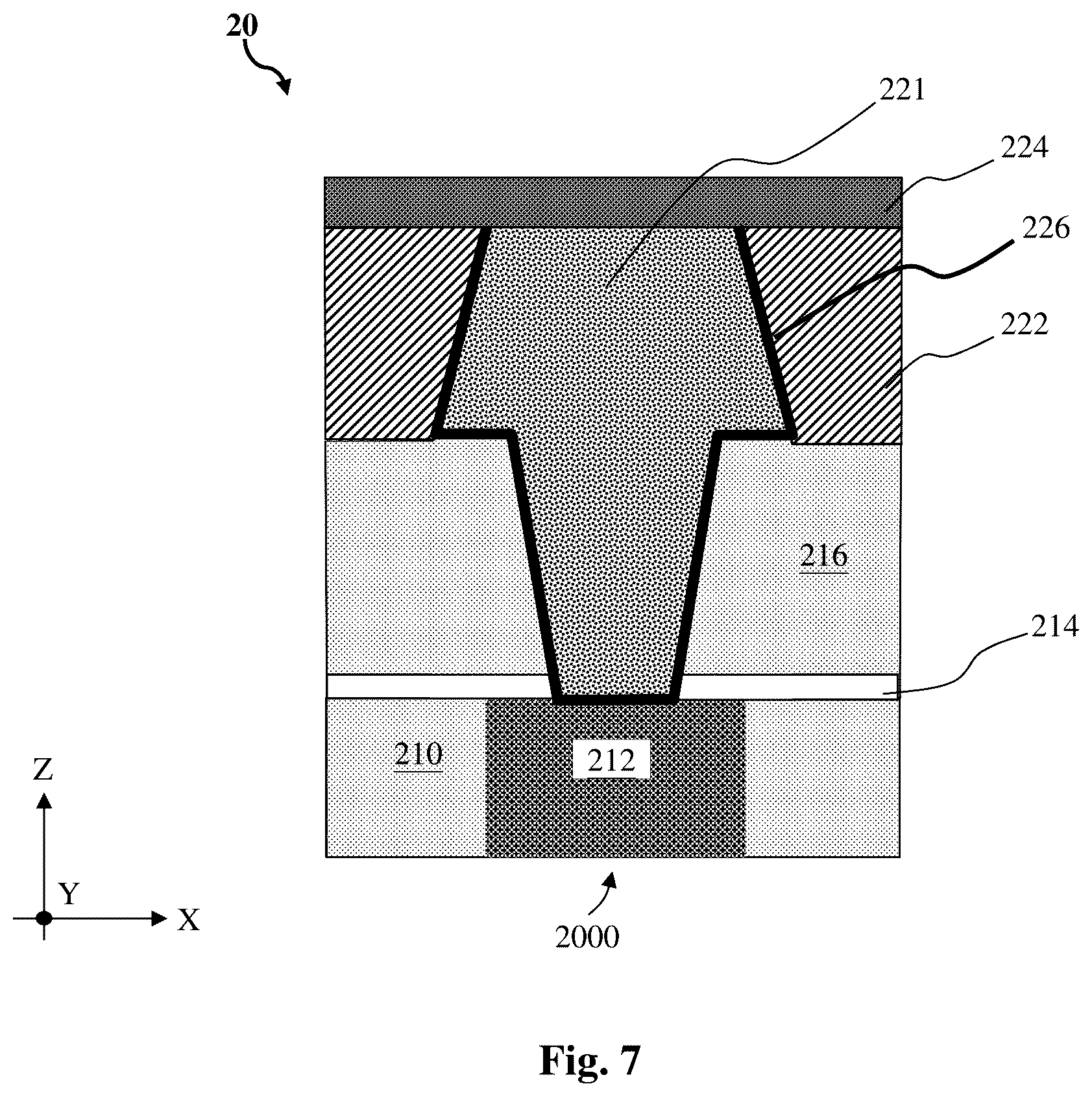 Patent US12616018 Figure 7 – Graphene barrier layer of interconnect structure