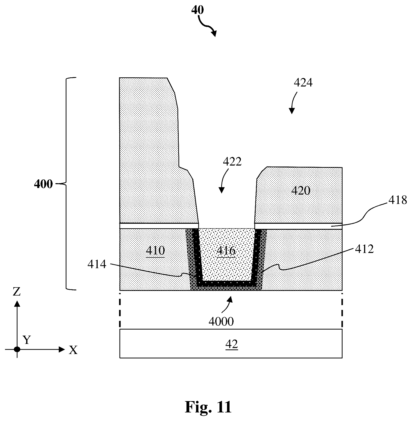 Patent US12616018 Figure 11 – Graphene barrier layer of interconnect structure