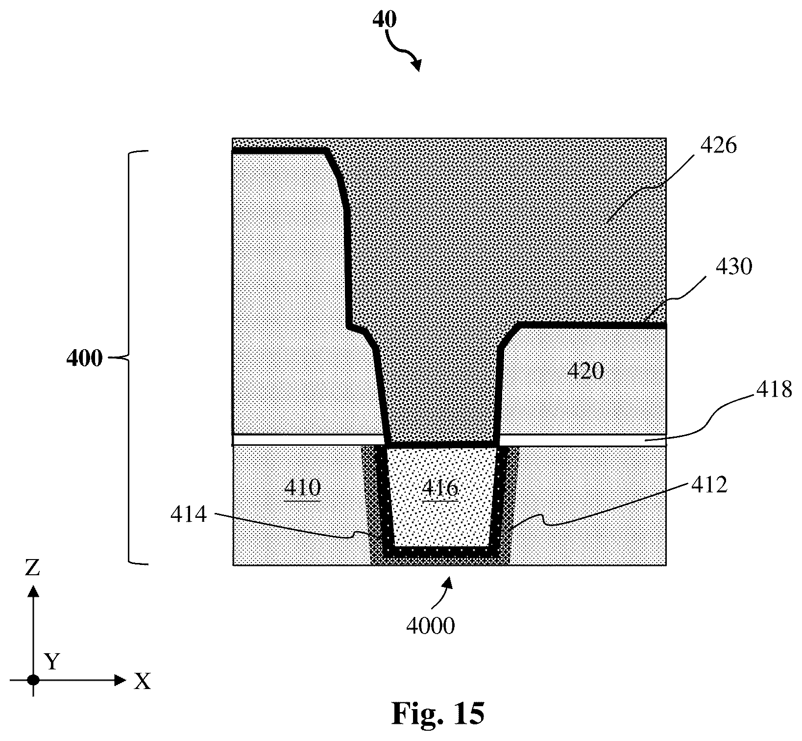 Patent US12616018 Figure 15 – Graphene barrier layer of interconnect structure