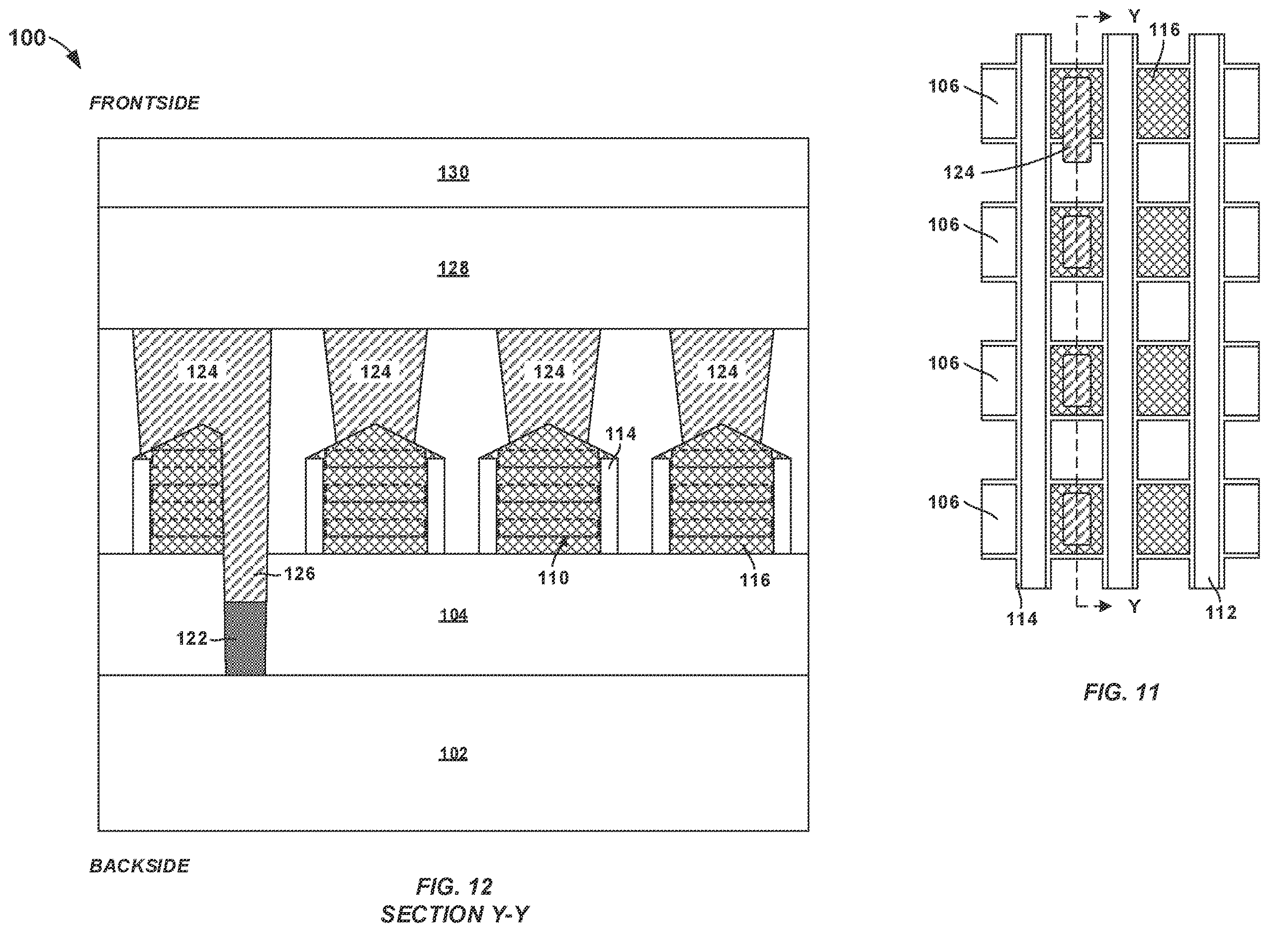 Patent US12616019 Figure 6 – Via connection to backside power delivery network