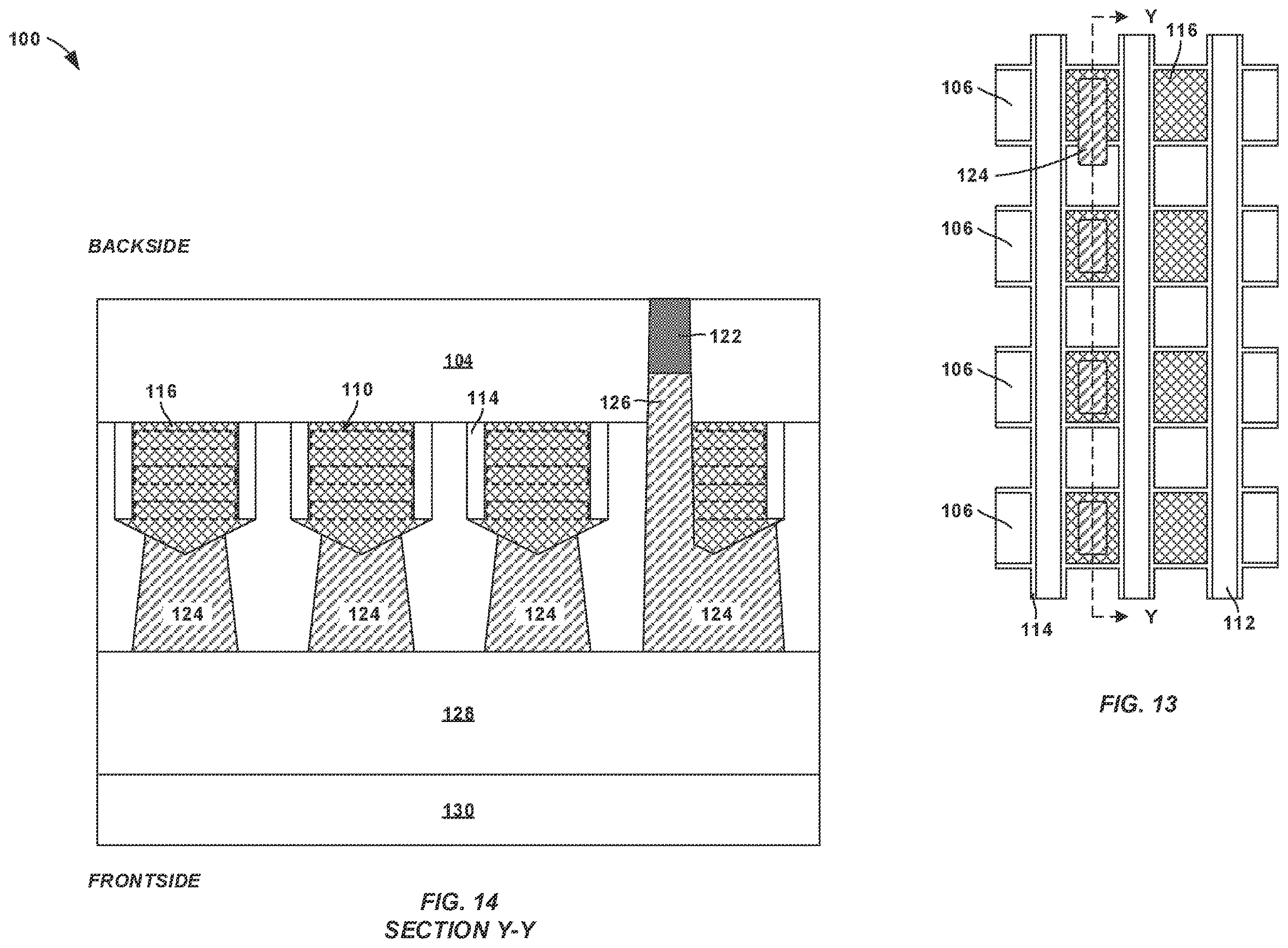 Patent US12616019 Figure 7 – Via connection to backside power delivery network