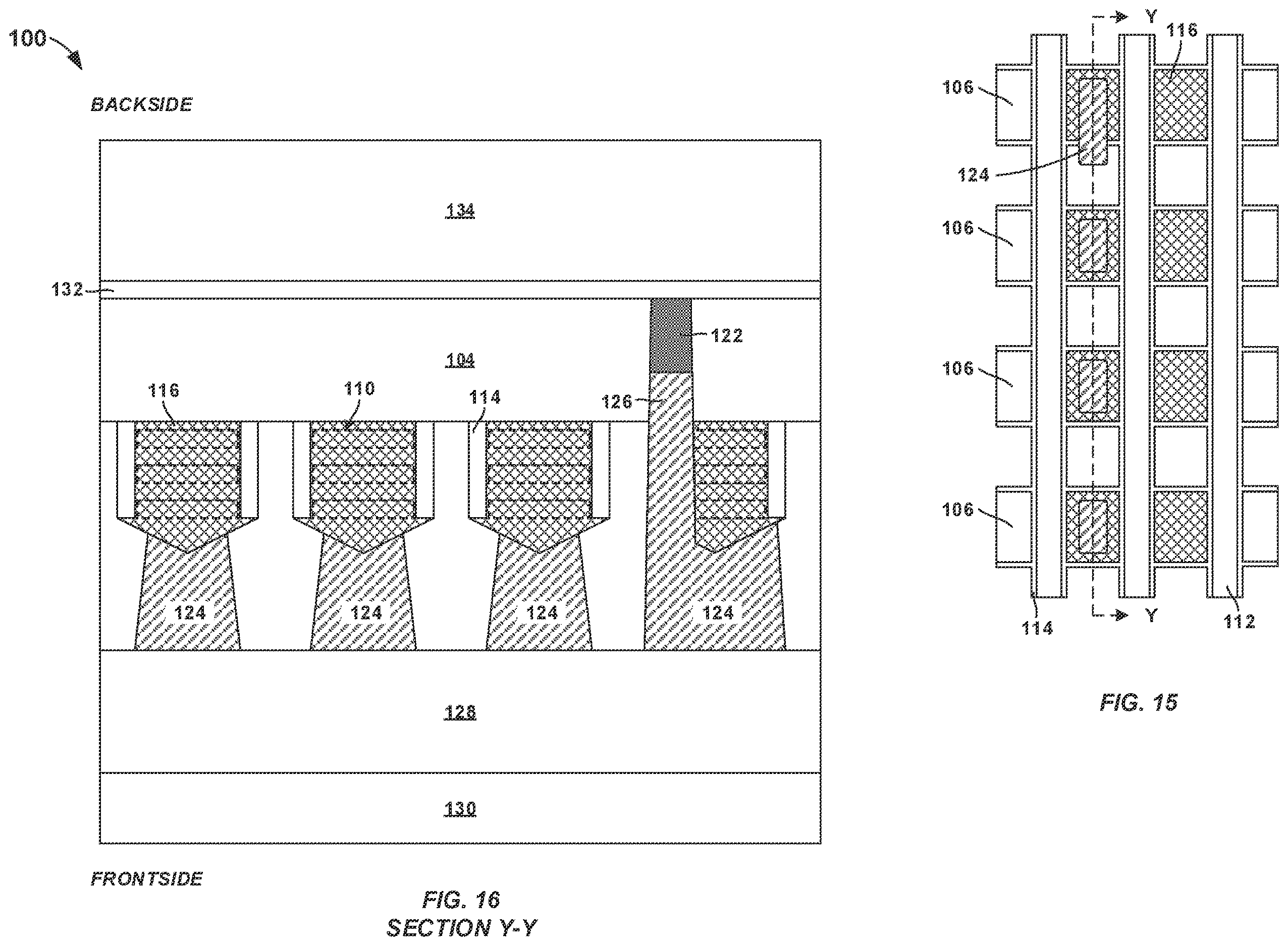 Patent US12616019 Figure 8 – Via connection to backside power delivery network