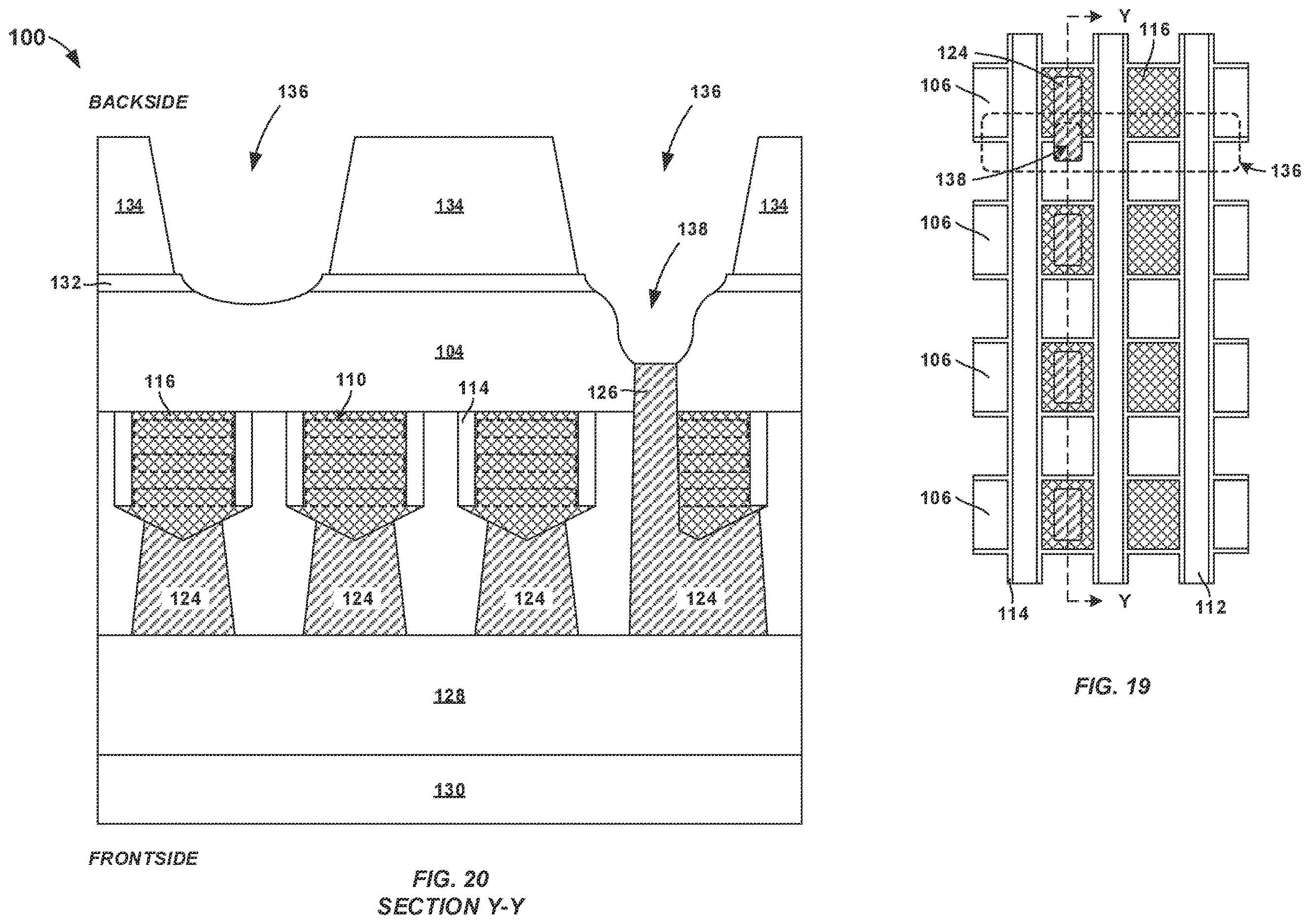 Patent US12616019 Figure 10 – Via connection to backside power delivery network