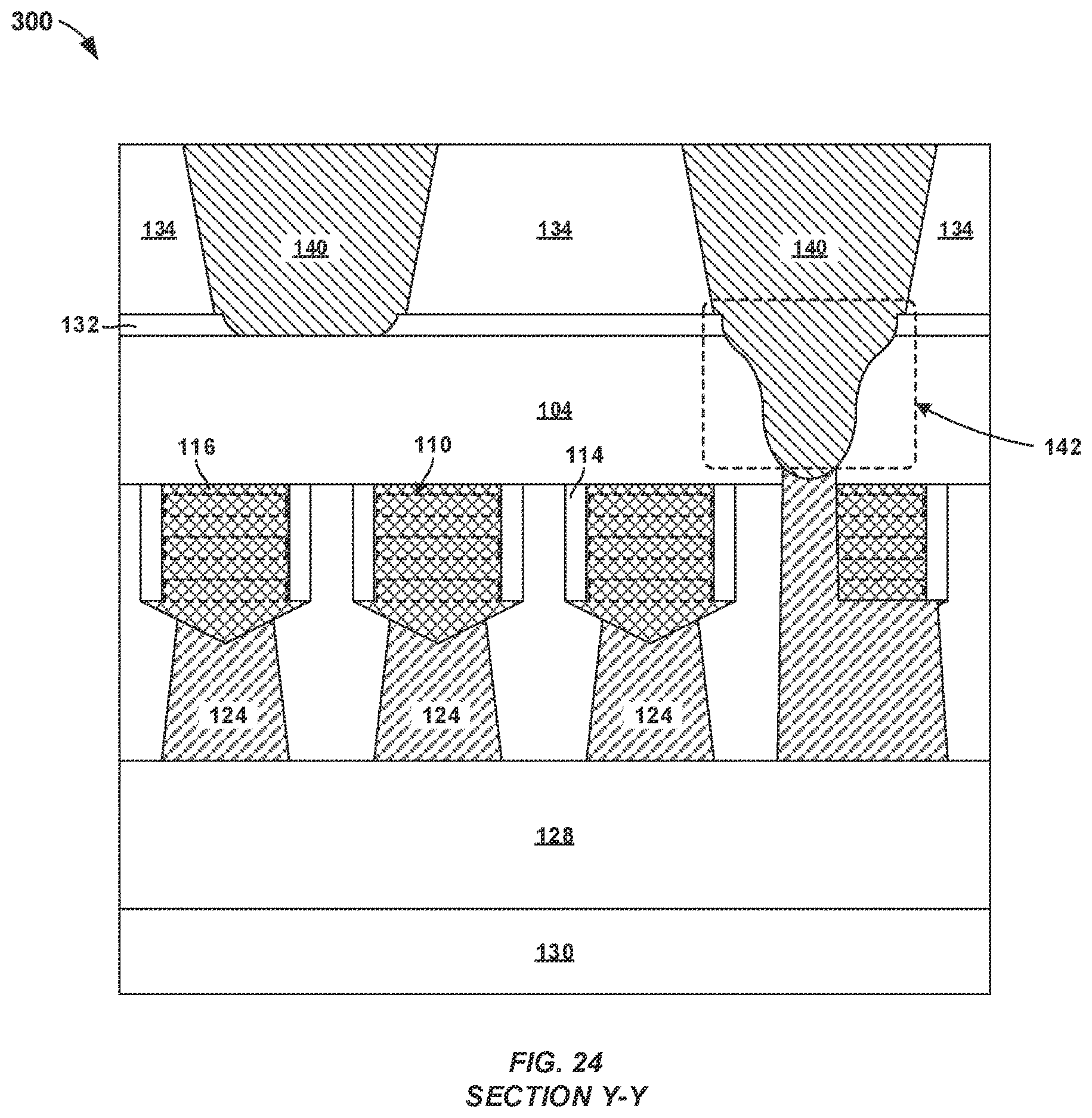 Patent US12616019 Figure 13 – Via connection to backside power delivery network