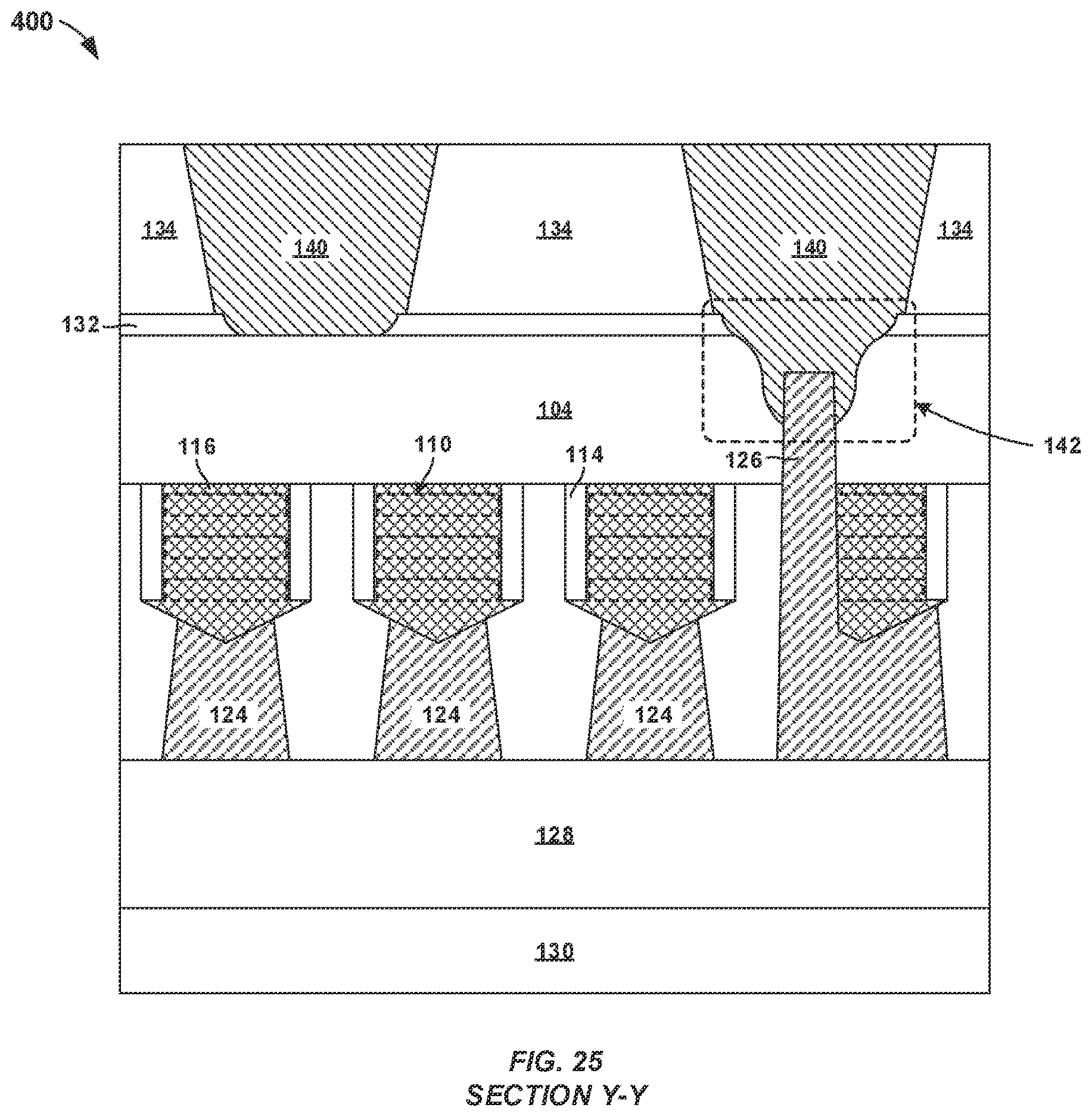 Patent US12616019 Figure 14 – Via connection to backside power delivery network