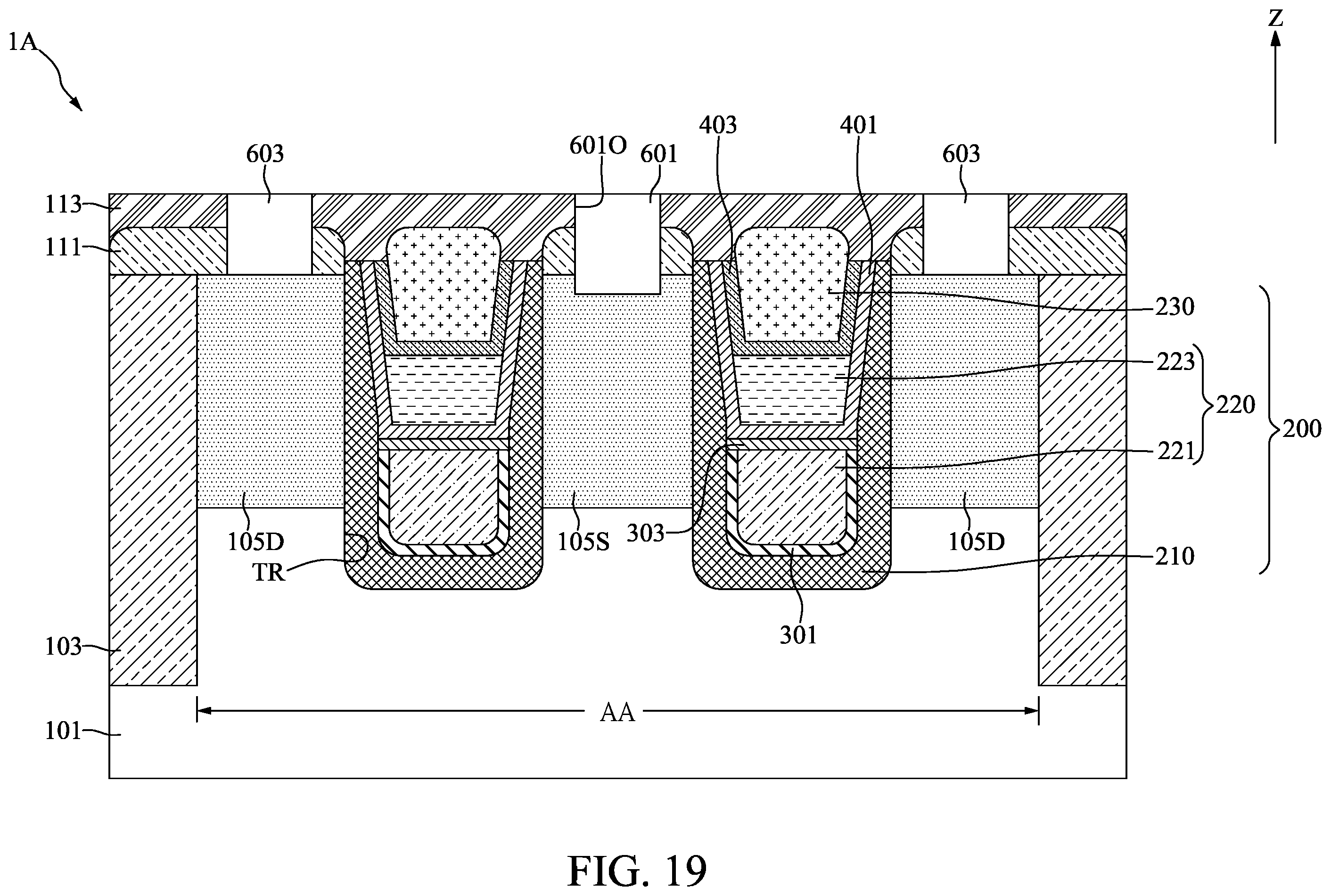 Patent US12616020 Figure 19 – Semiconductor device with thickening layer and method for fabricating the same