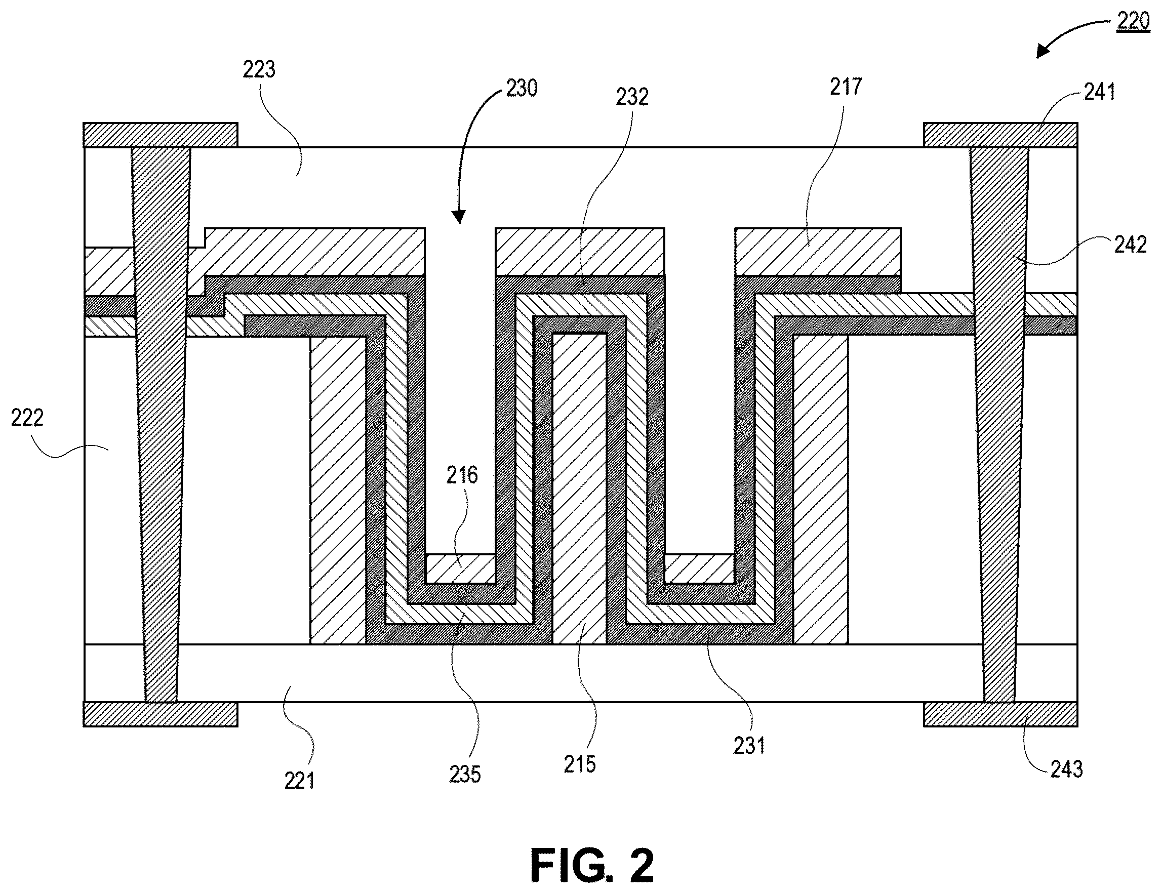 Patent US12616021 Figure 2 – Metal insulator metal (MIM) capacitor architectures