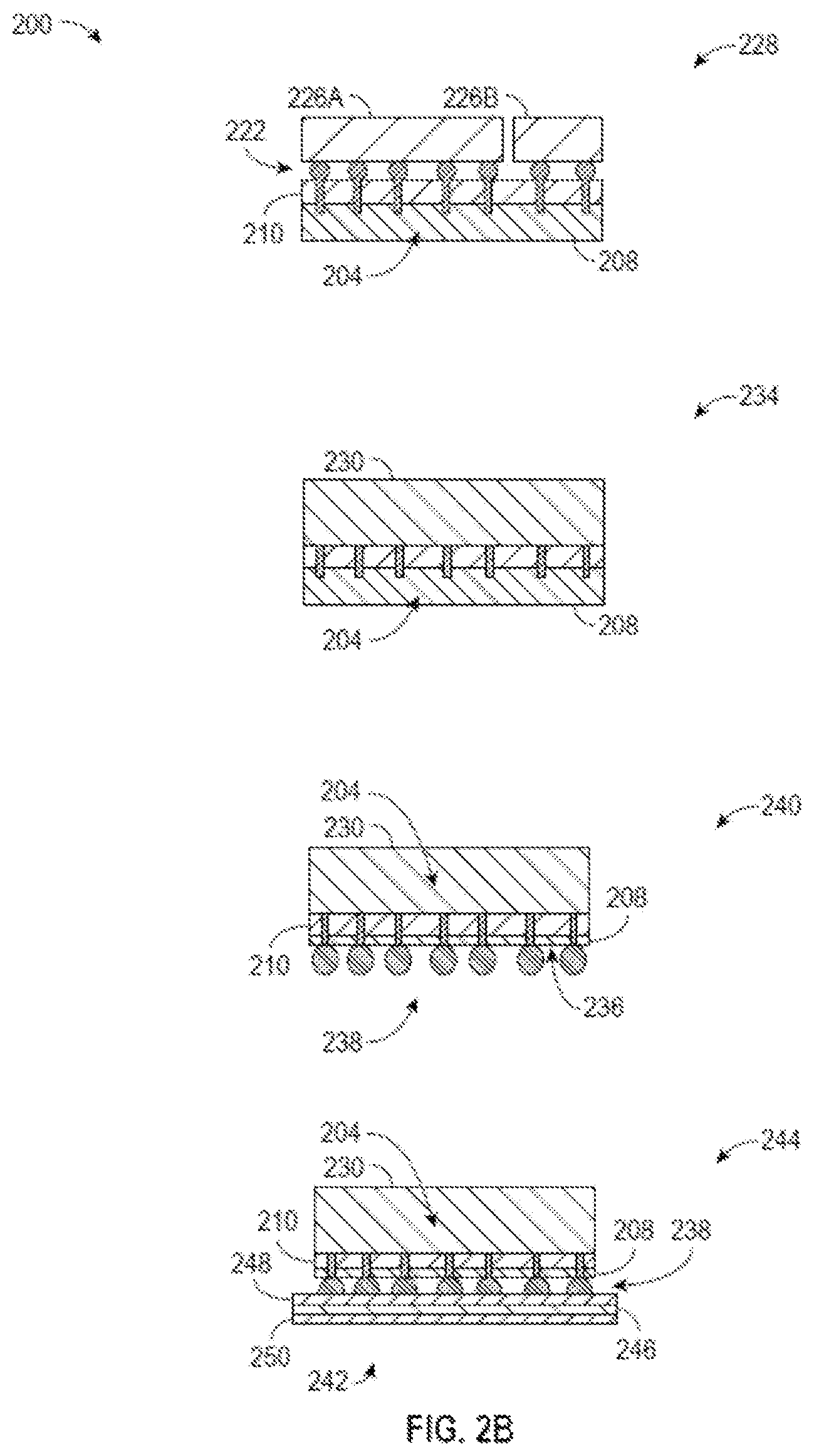 Patent US12616026 Figure 4 – Permanent layer for bump chip attach