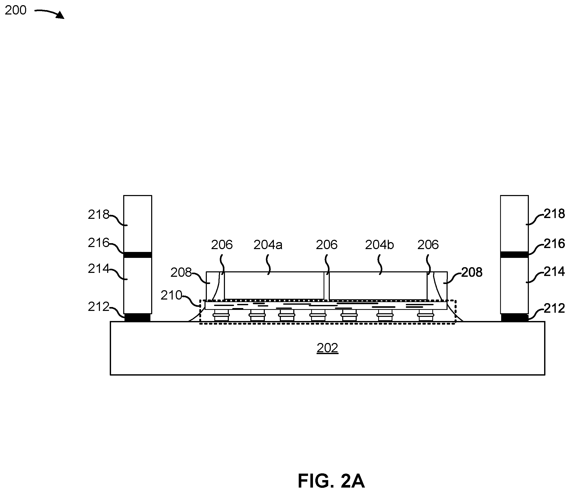 Patent US12616027 Figure 2 – Semiconductor package structures and methods of forming the same