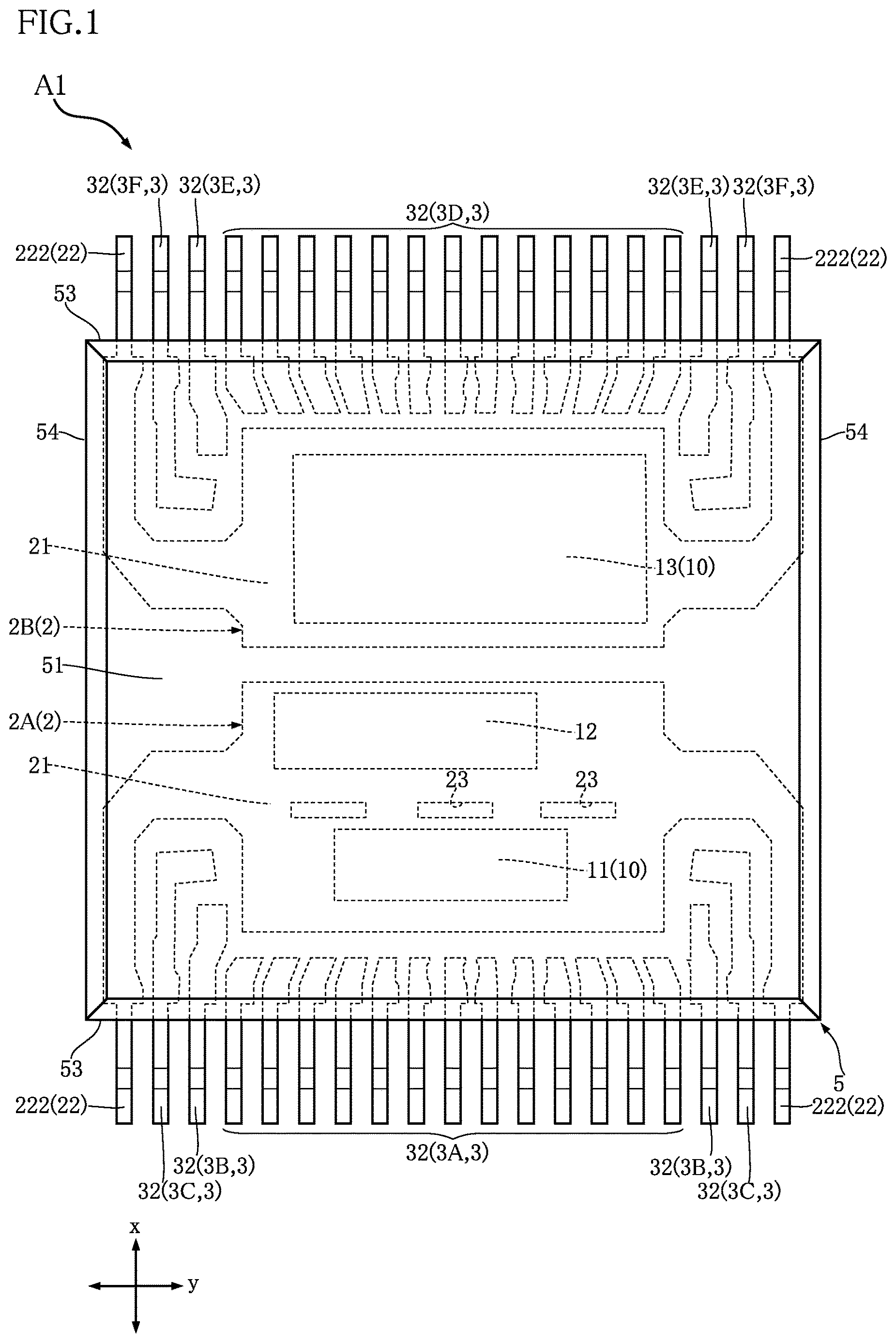 Patent US12616040 Figure 1 – Metal layer plated to inner leads of a leadframe