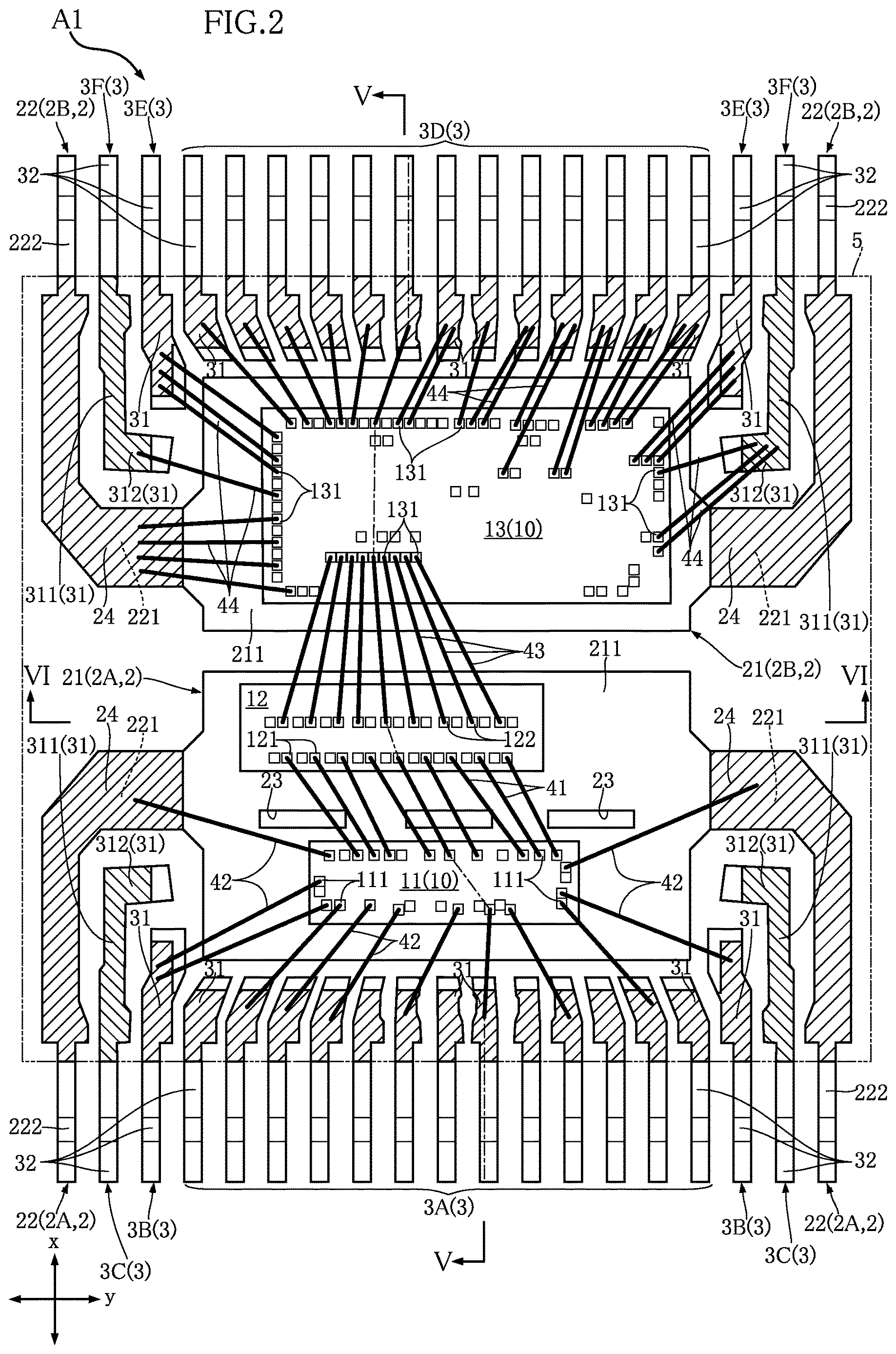 Patent US12616040 Figure 2 – Metal layer plated to inner leads of a leadframe